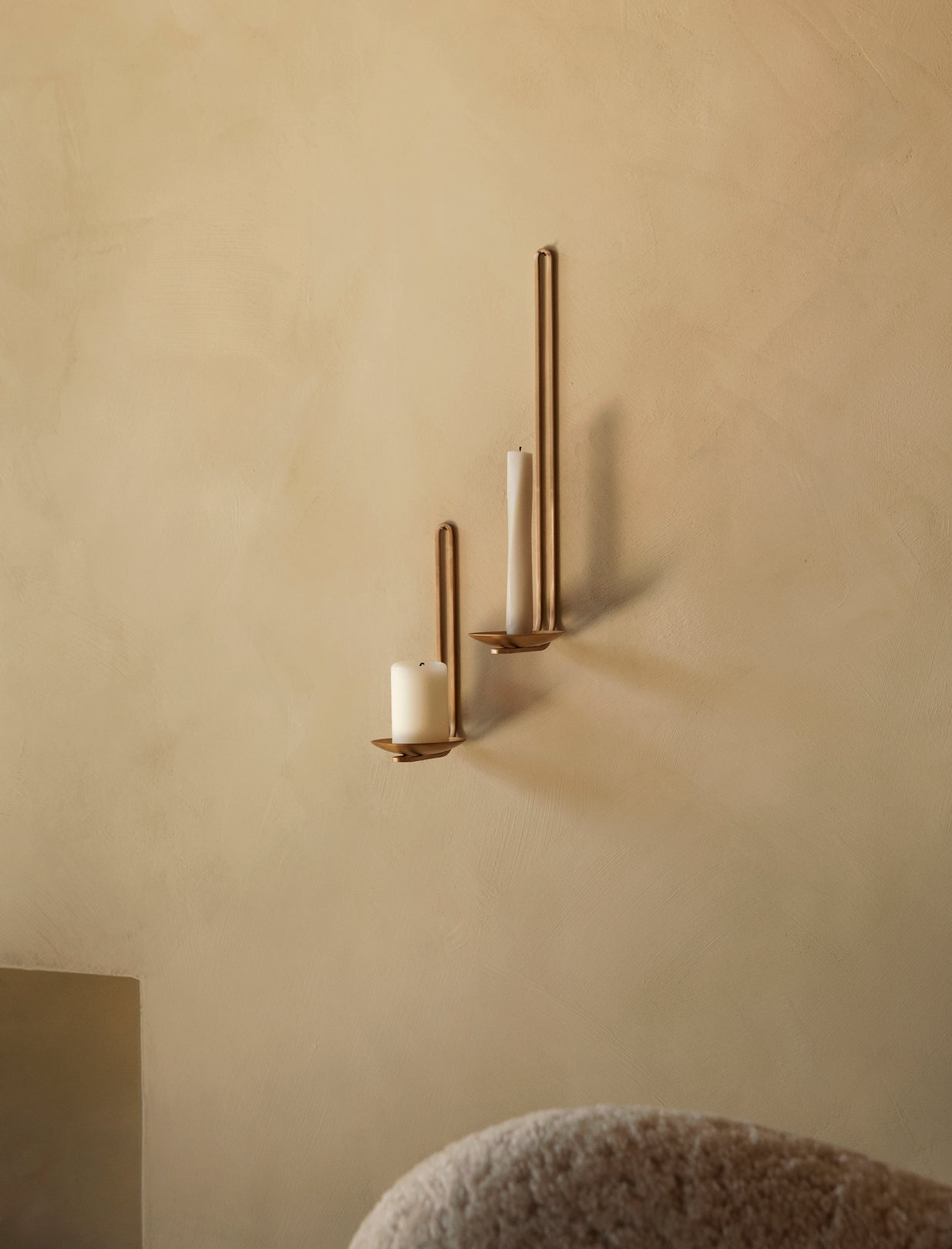 CLIP brass wall candle holder