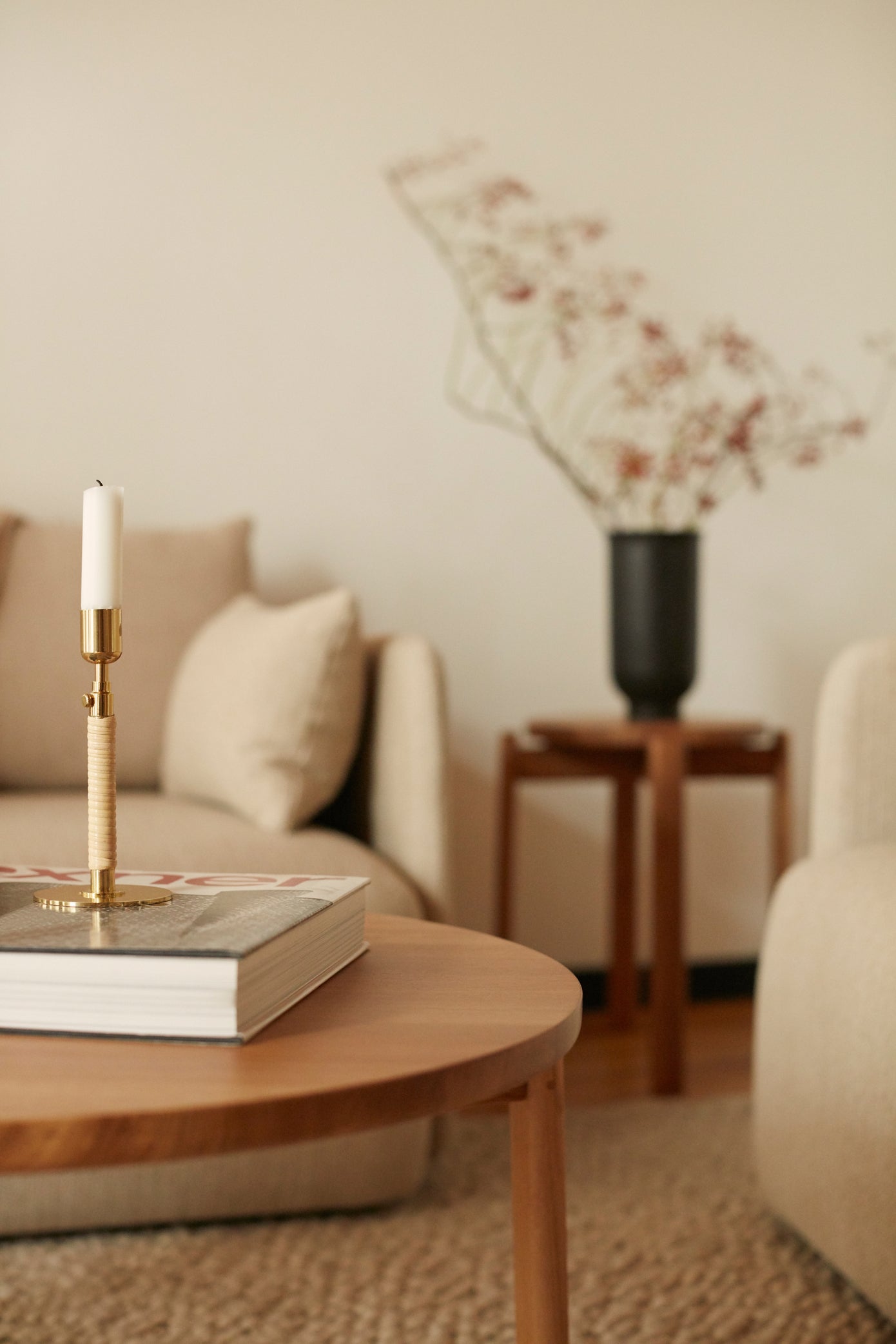 DUCA Candle Holder in Bronzed Brass