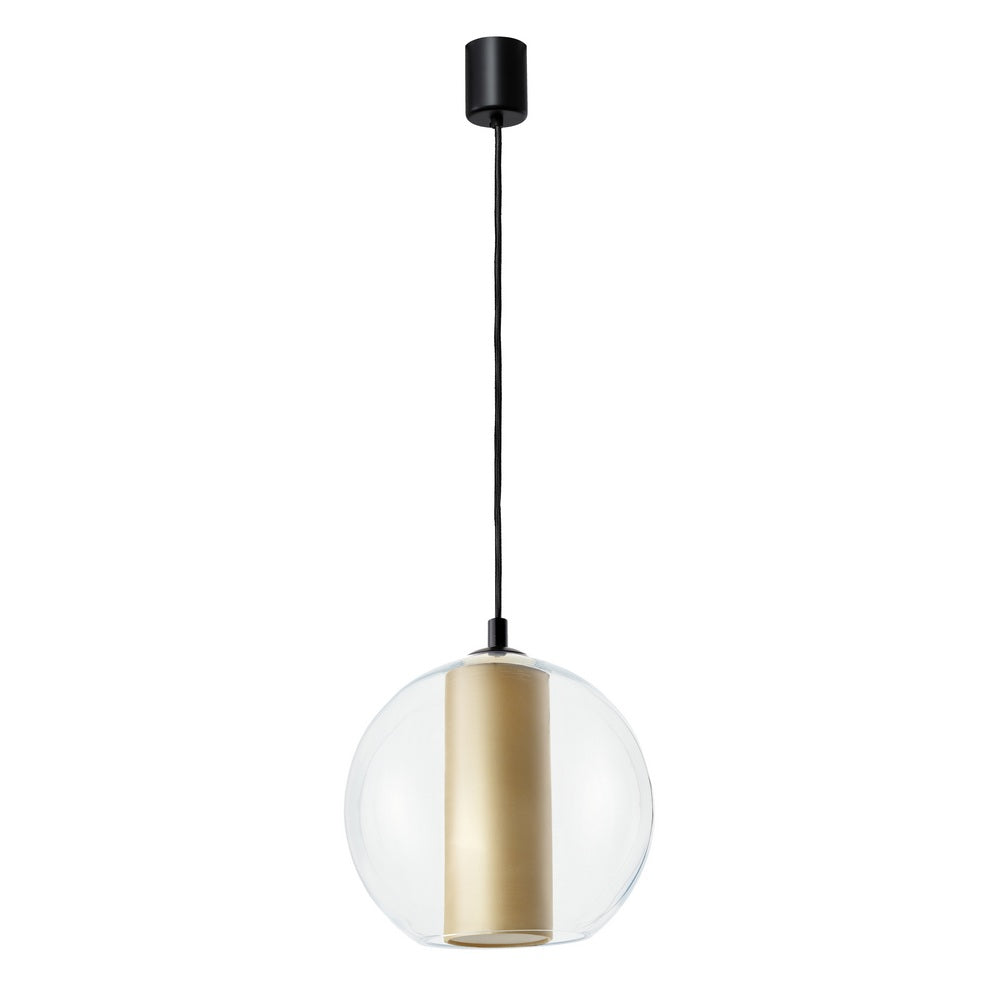 Lampa wisząca MERIDA szampański z czarnym wykończeniem
