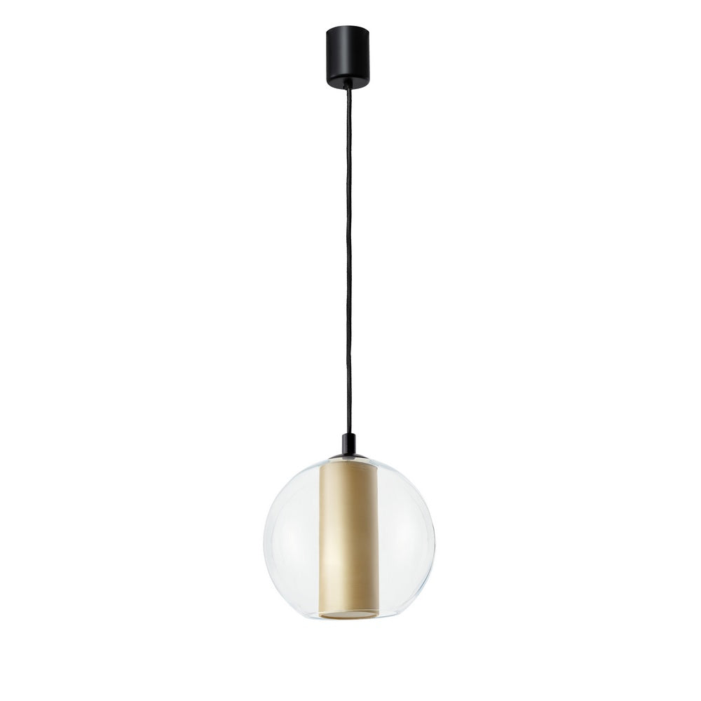 Lampa wisząca MERIDA szampański z czarnym wykończeniem