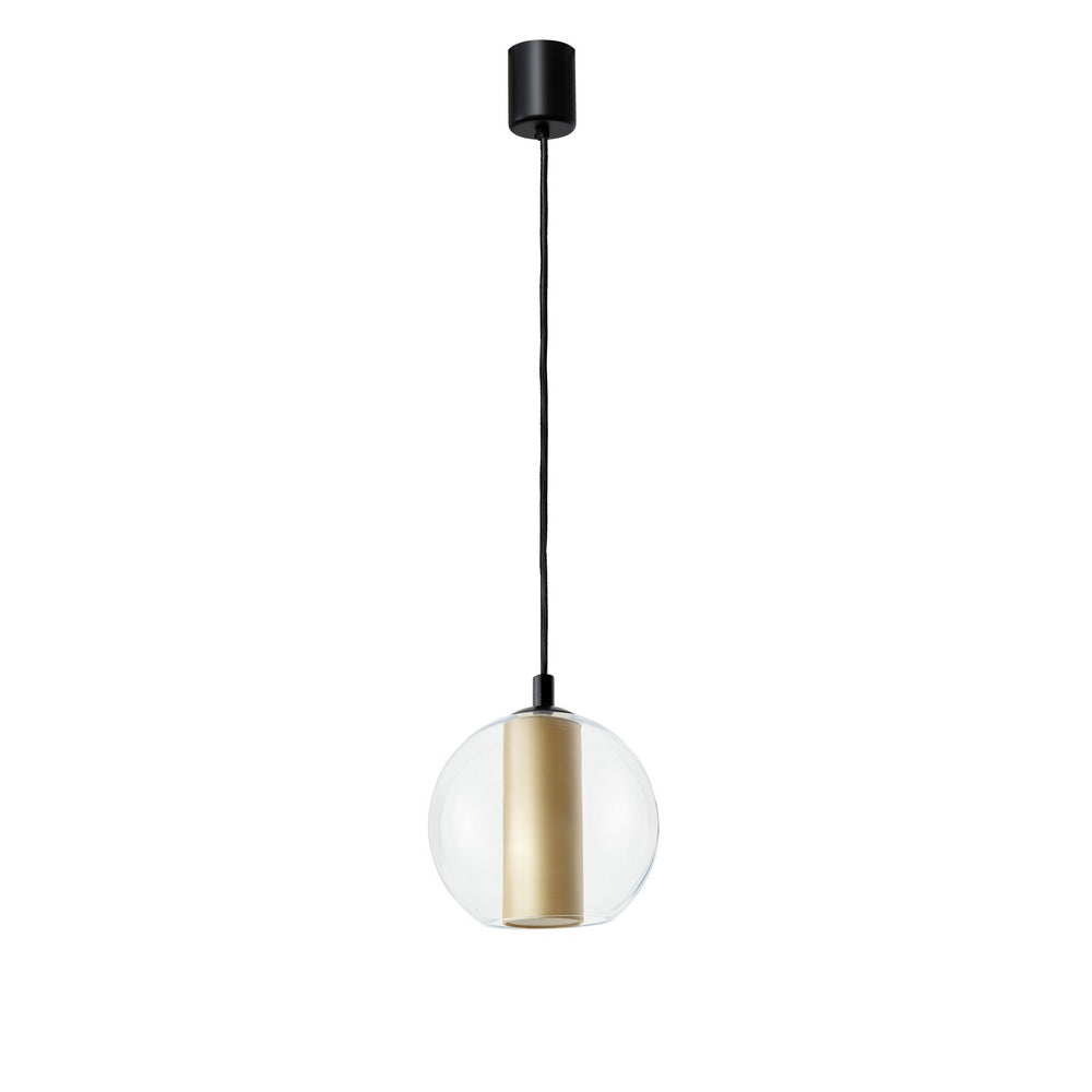 Lampa wisząca MERIDA szampański z czarnym wykończeniem