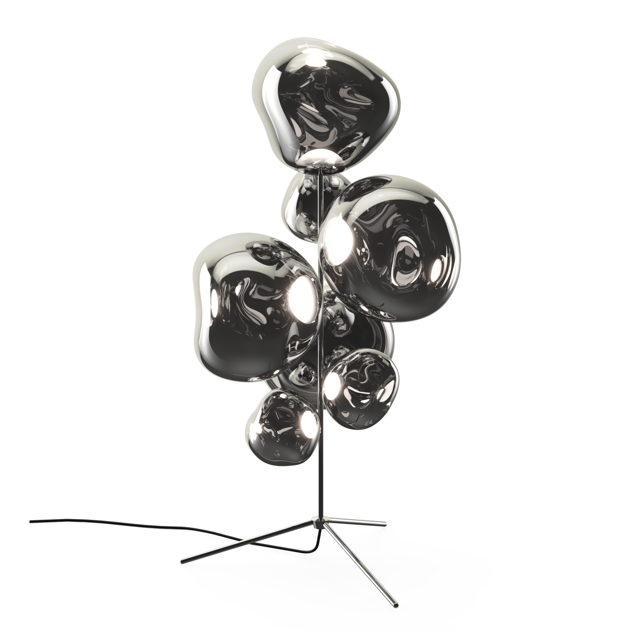 Lampa podłogowa MELT srebrny
