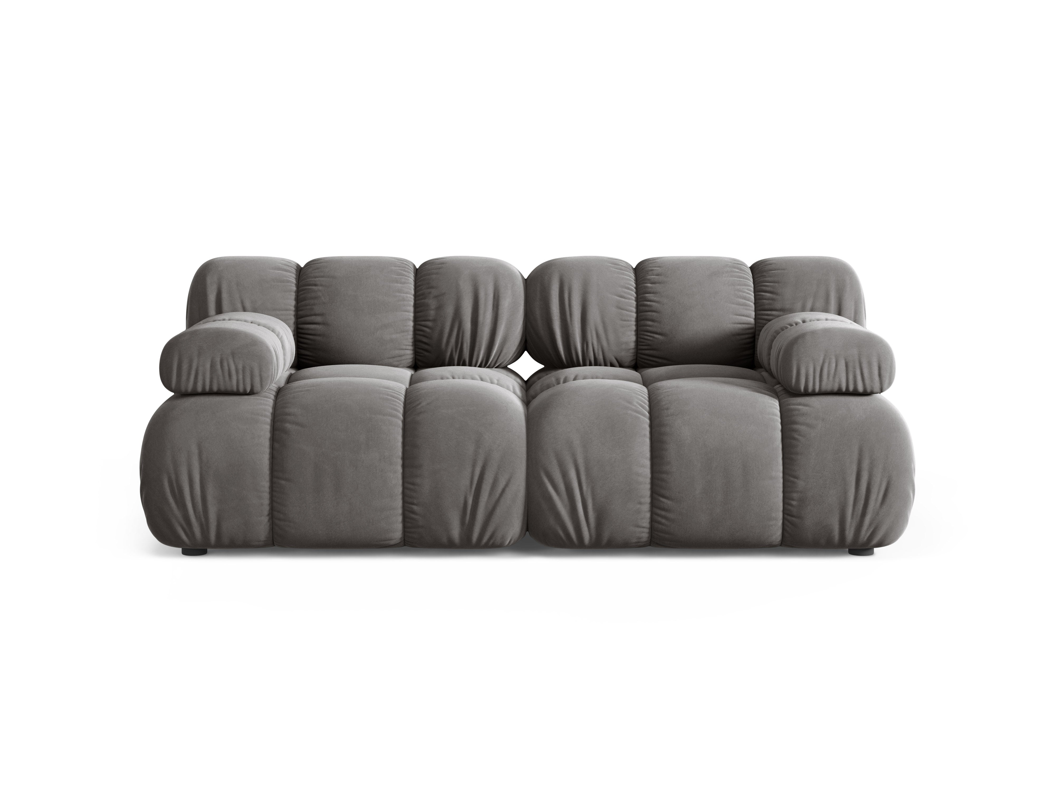 Sofa modułowa aksamitna 2-osobowa BELLIS szary