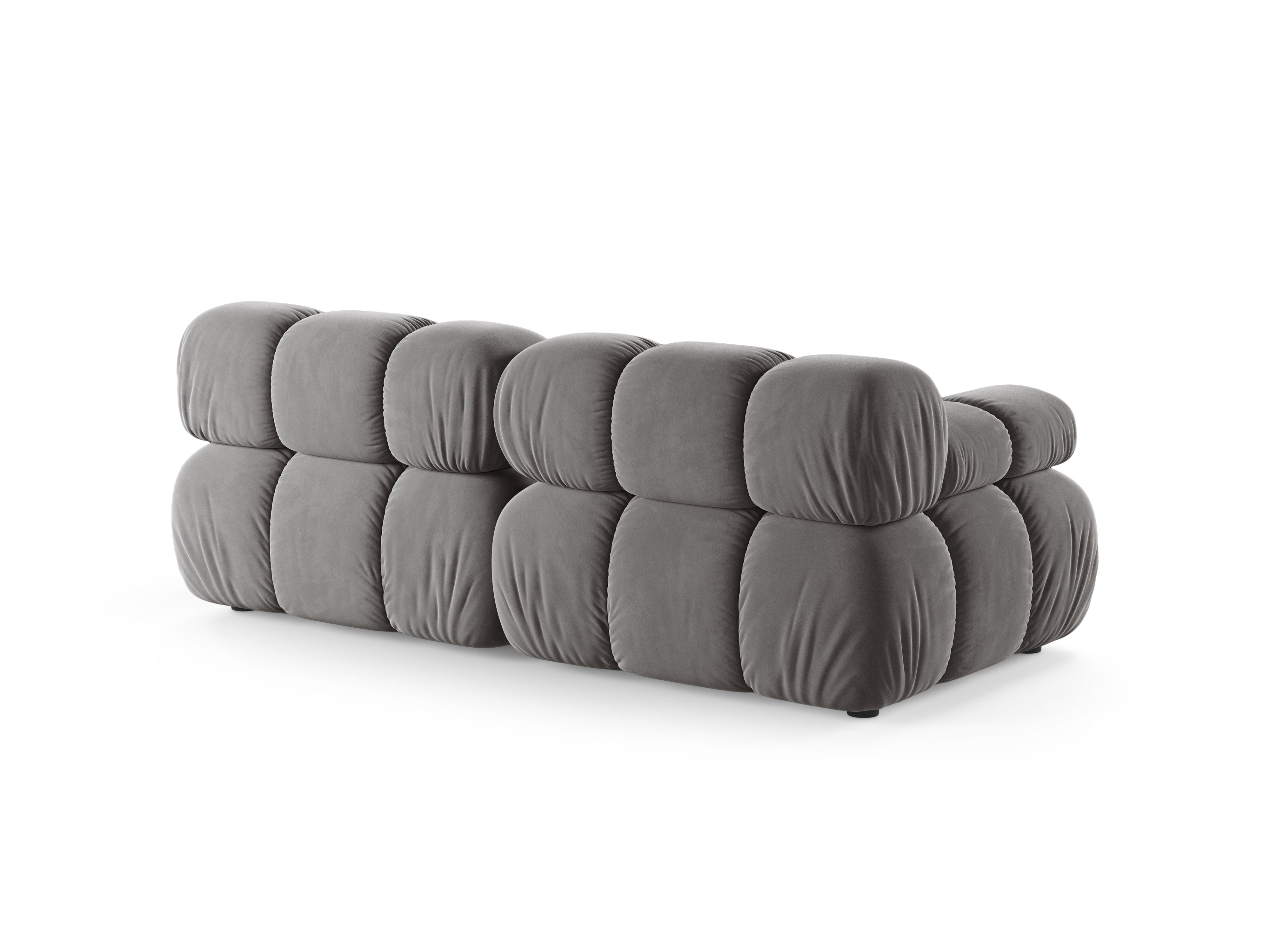 Sofa modułowa aksamitna 2-osobowa BELLIS szary