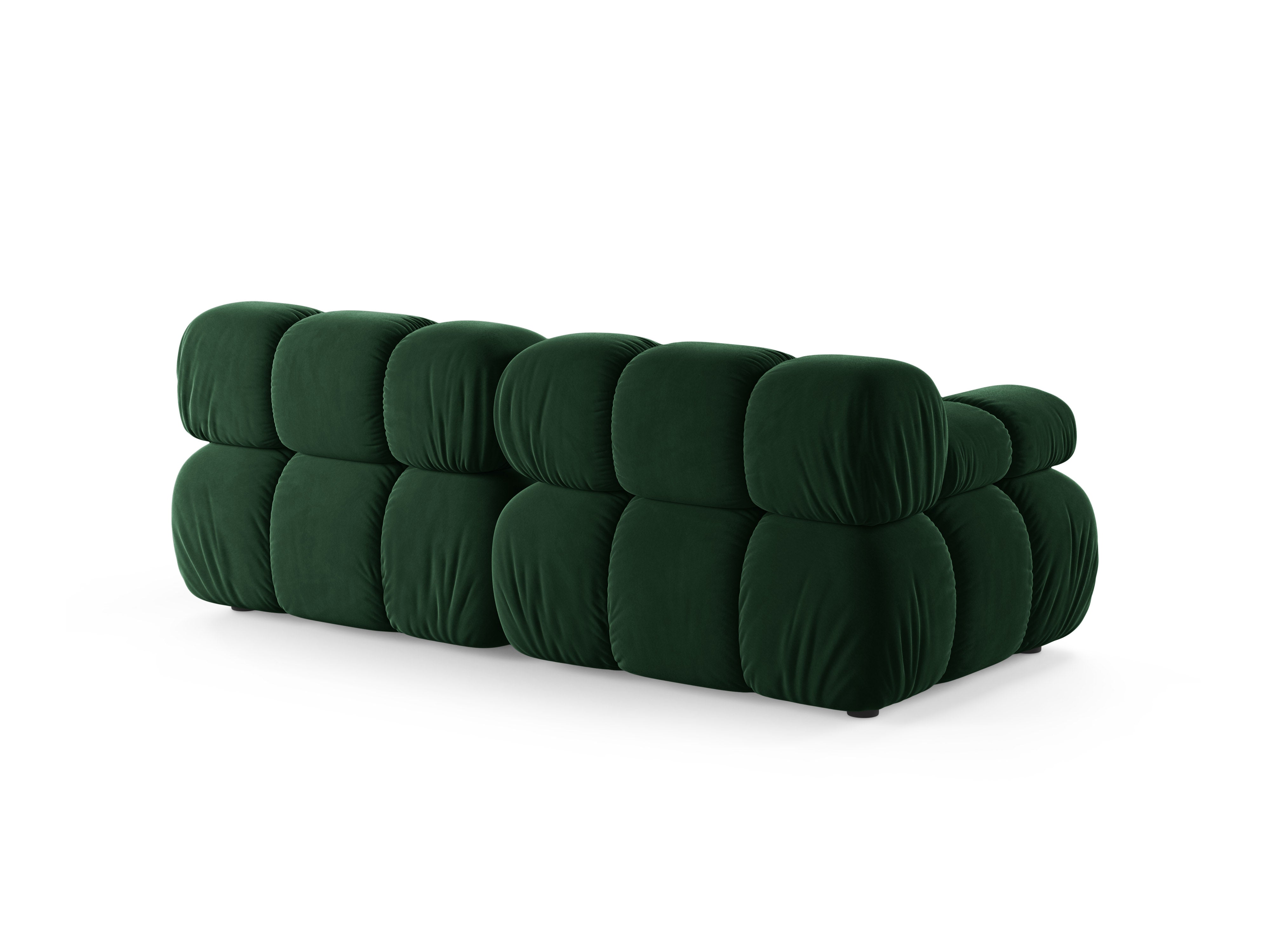 Sofa modułowa aksamitna 2-osobowa BELLIS butelkowy zielony