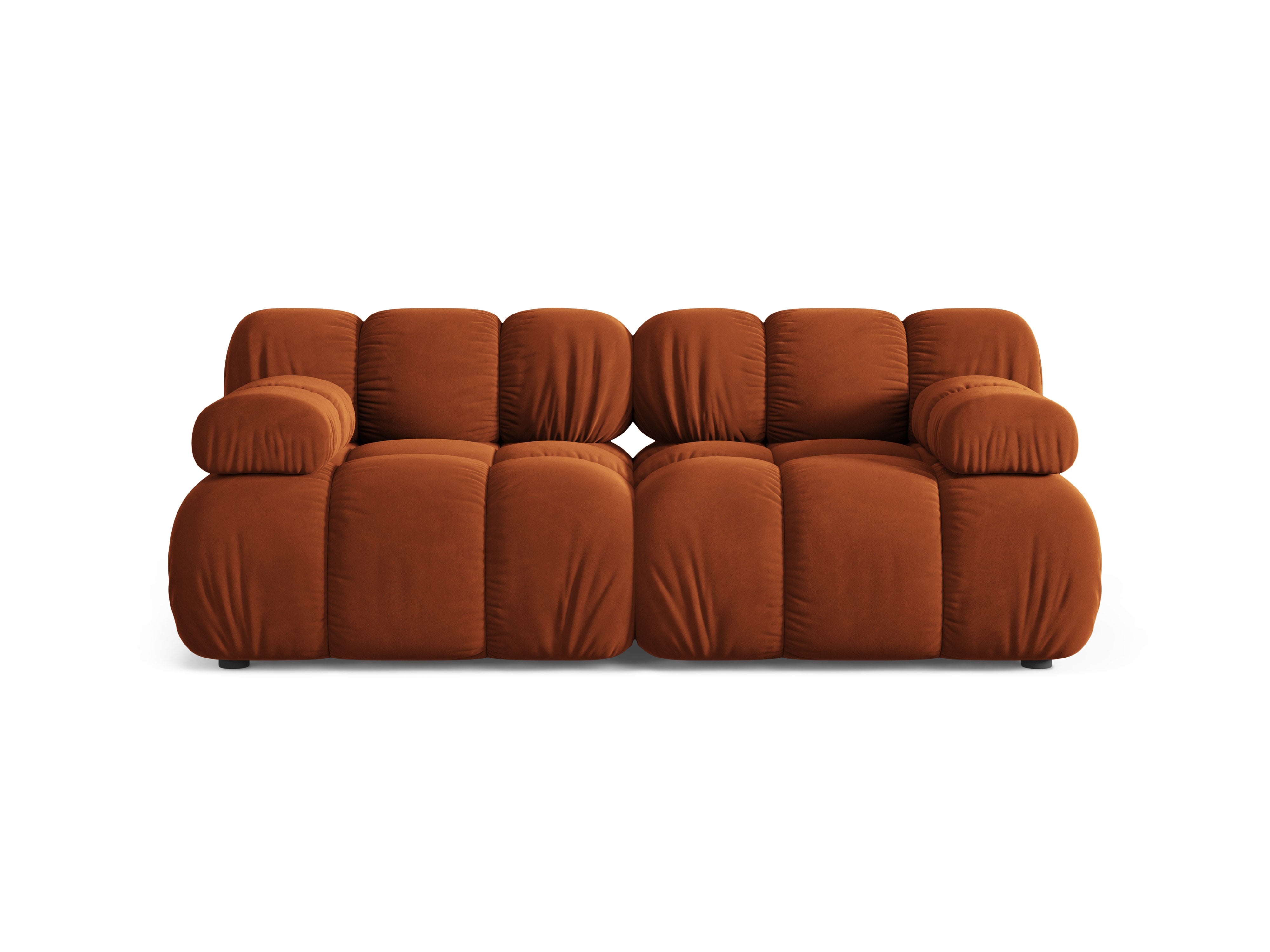 Sofa modułowa aksamitna 2-osobowa BELLIS ceglany
