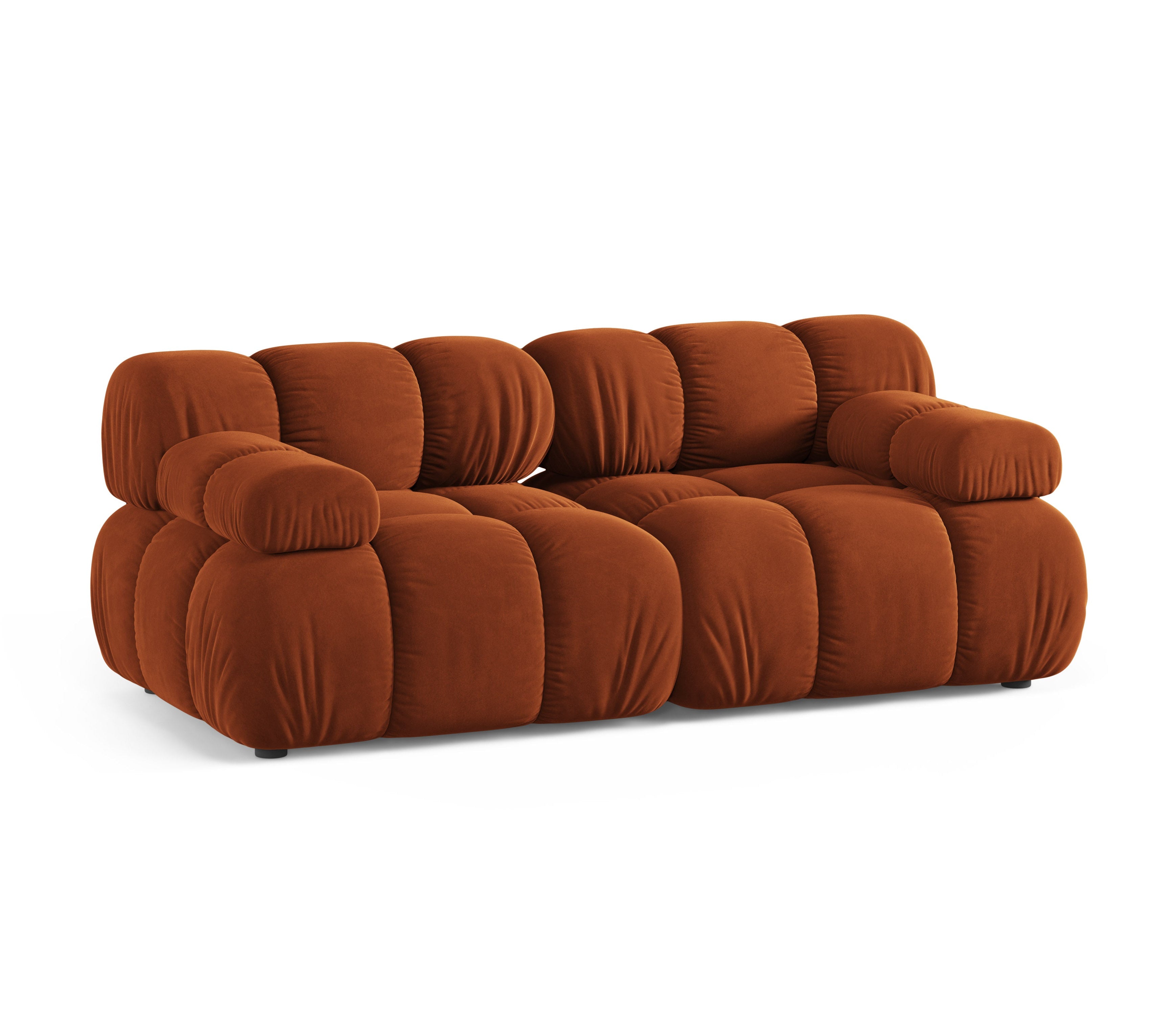 Sofa modułowa aksamitna 2-osobowa BELLIS ceglany