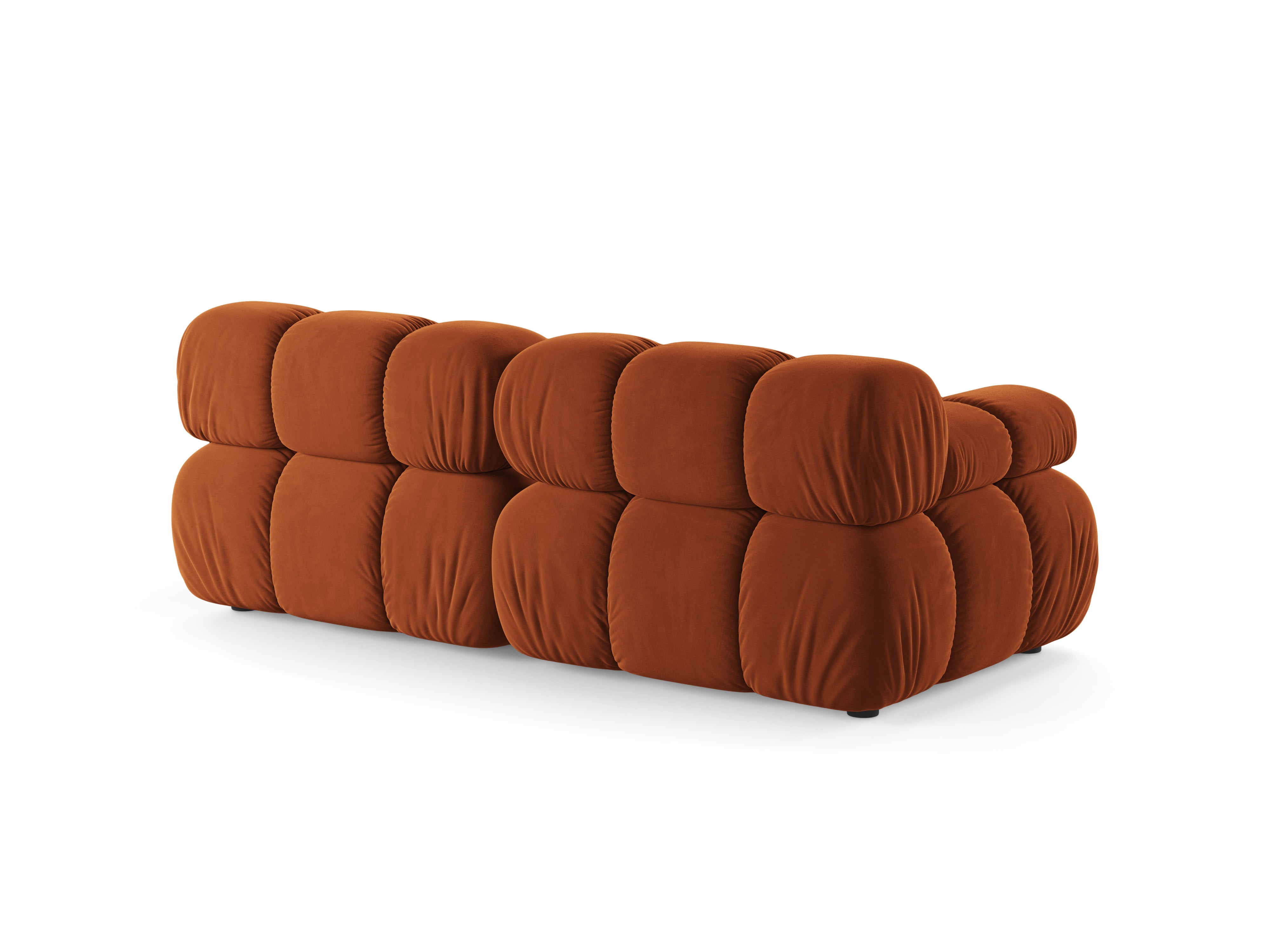 Sofa modułowa aksamitna 2-osobowa BELLIS ceglany