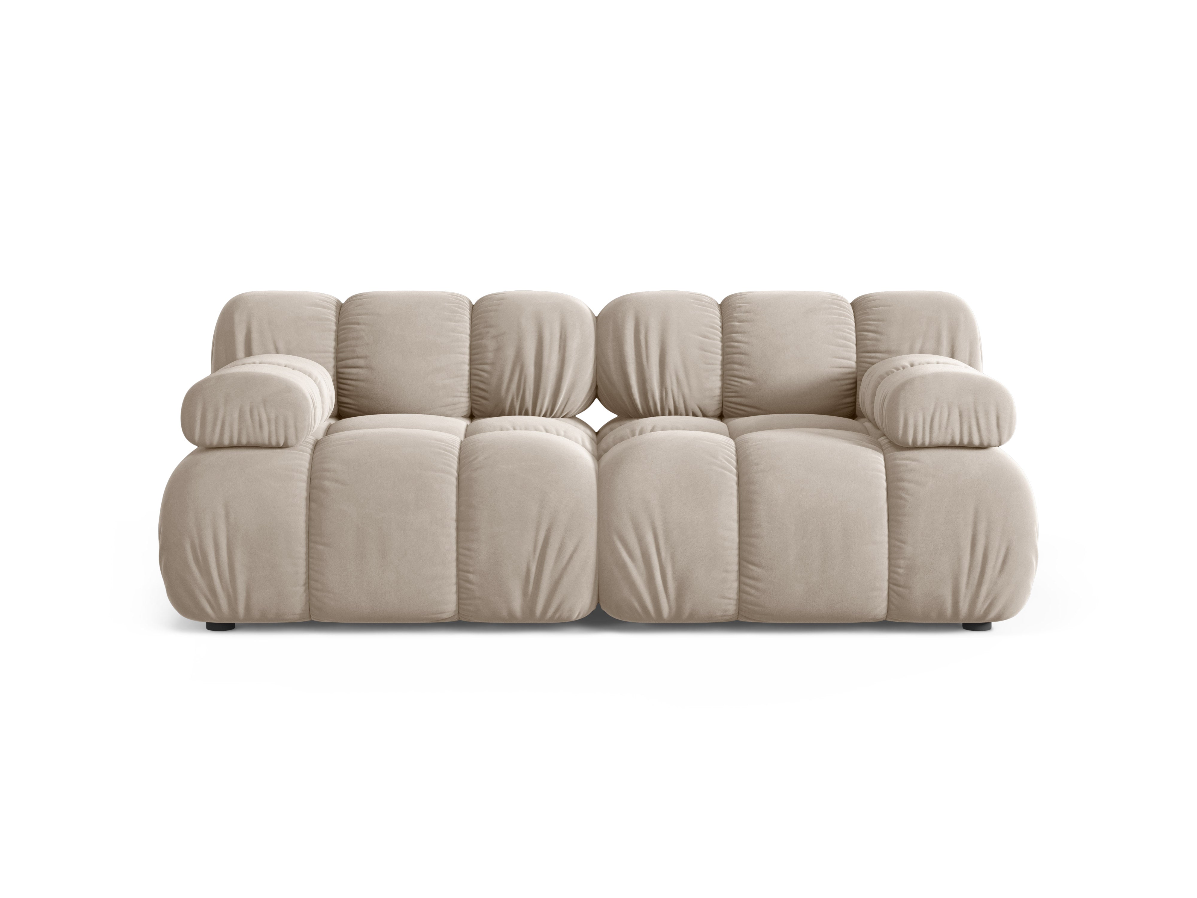 Sofa modułowa aksamitna 2-osobowa BELLIS beżowy