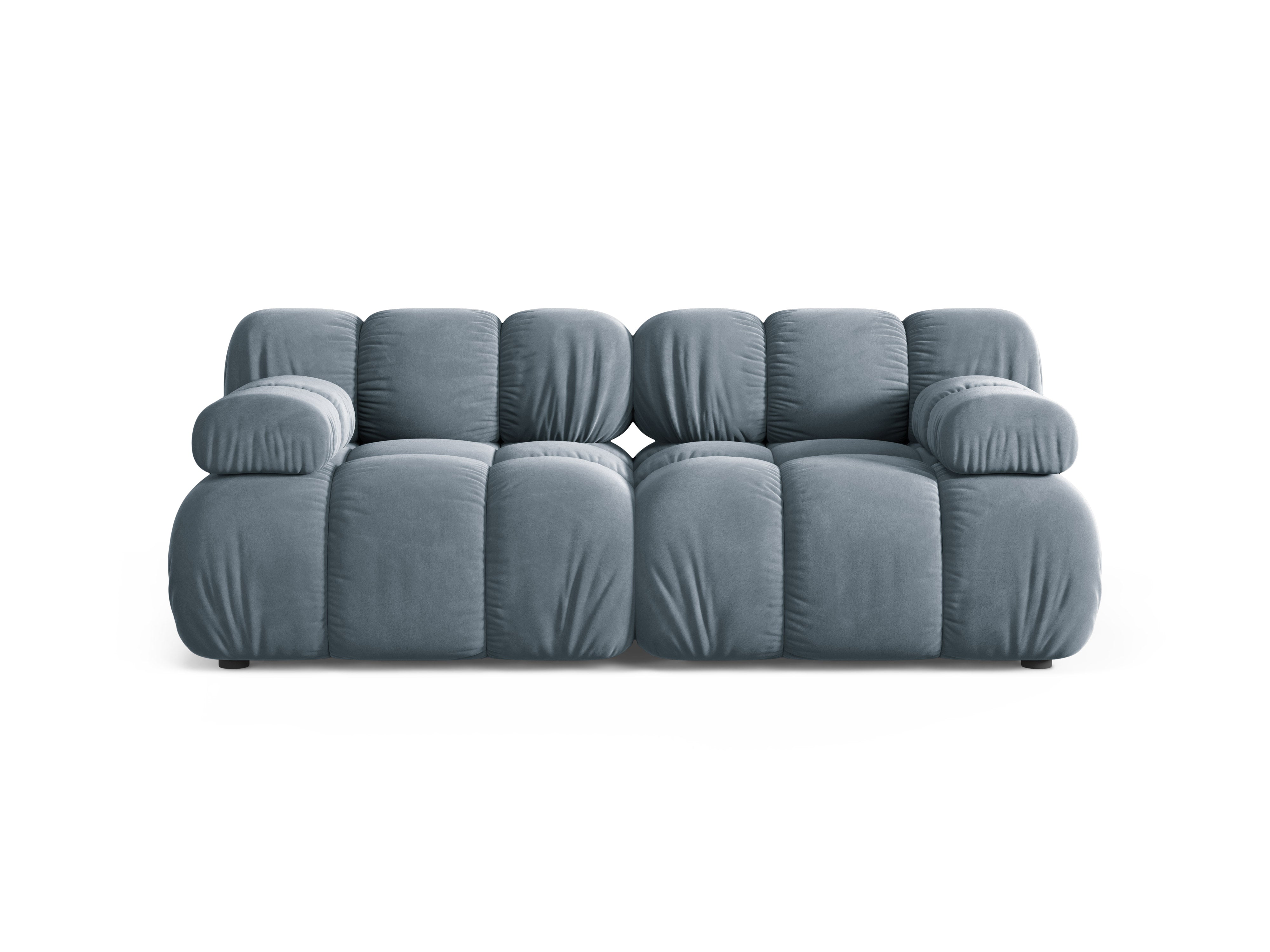 Sofa modułowa aksamitna 2-osobowa BELLIS niebieski