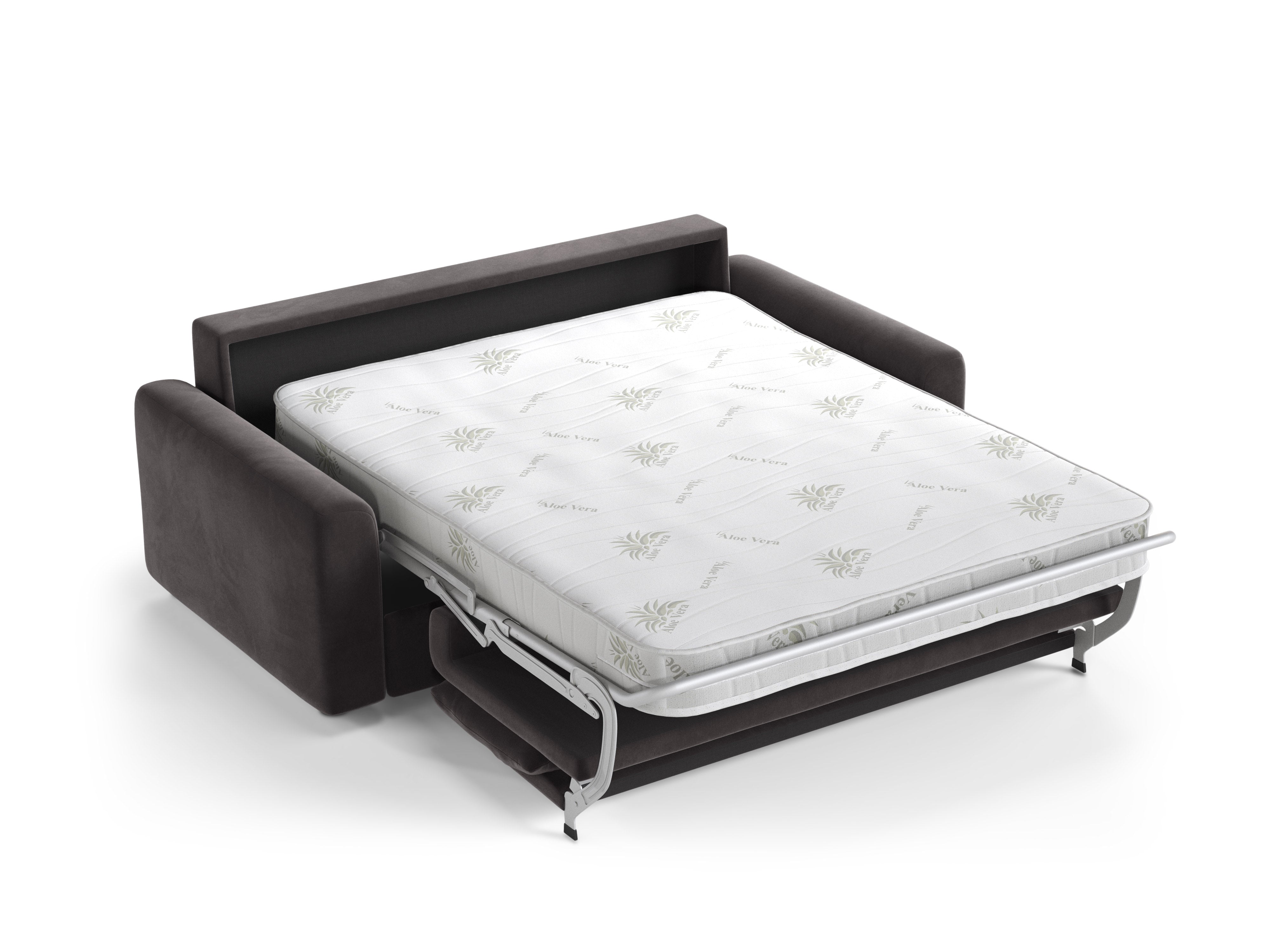 Sofa aus Samt für 3 Personen mit Schlaf-Funktion DAVID dunkelgrau