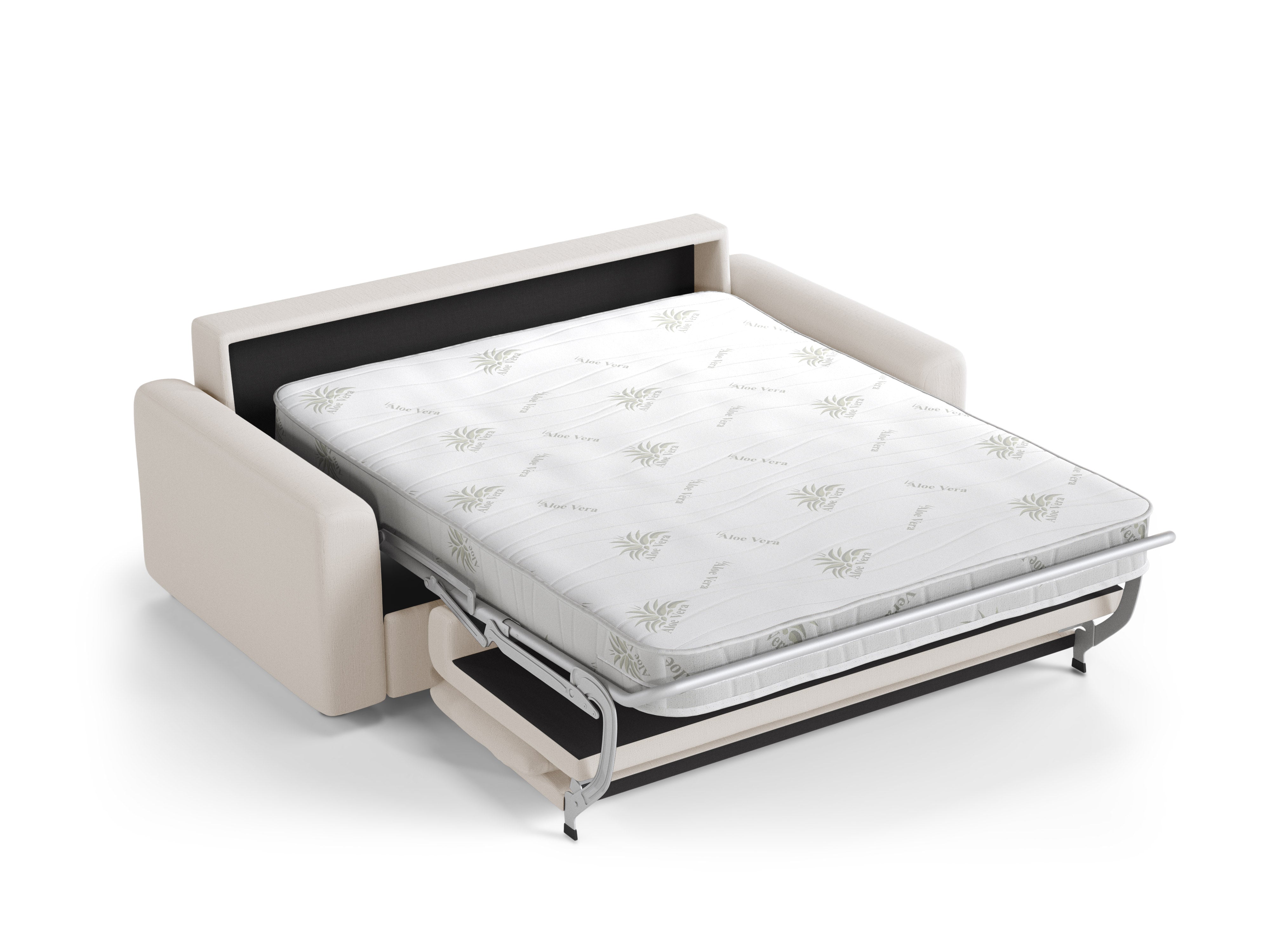 3-Seater Sofa with Sleeping Function DAVID White