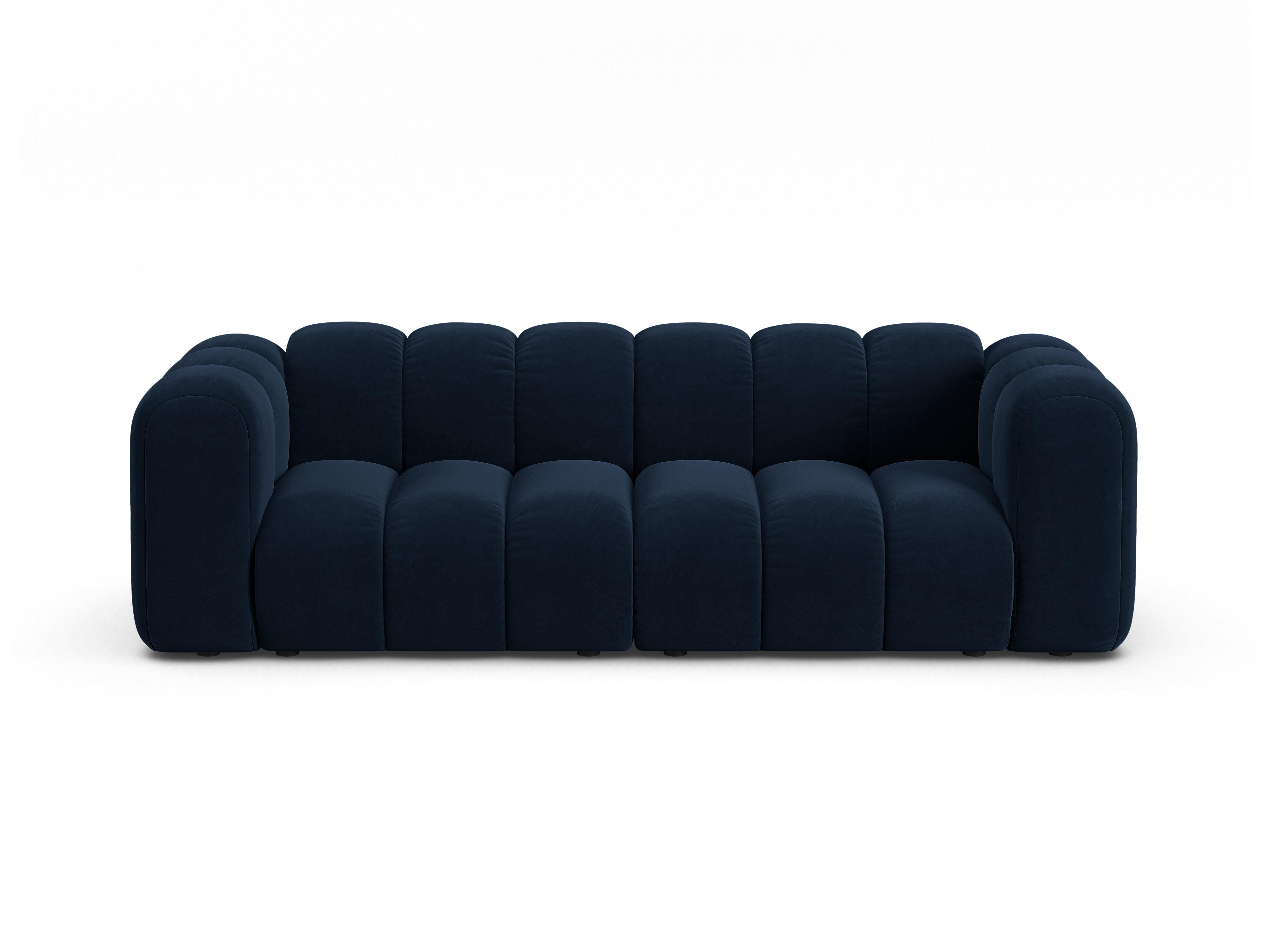 Sofa aksamitna 3-osobowa LUPINE granatowy