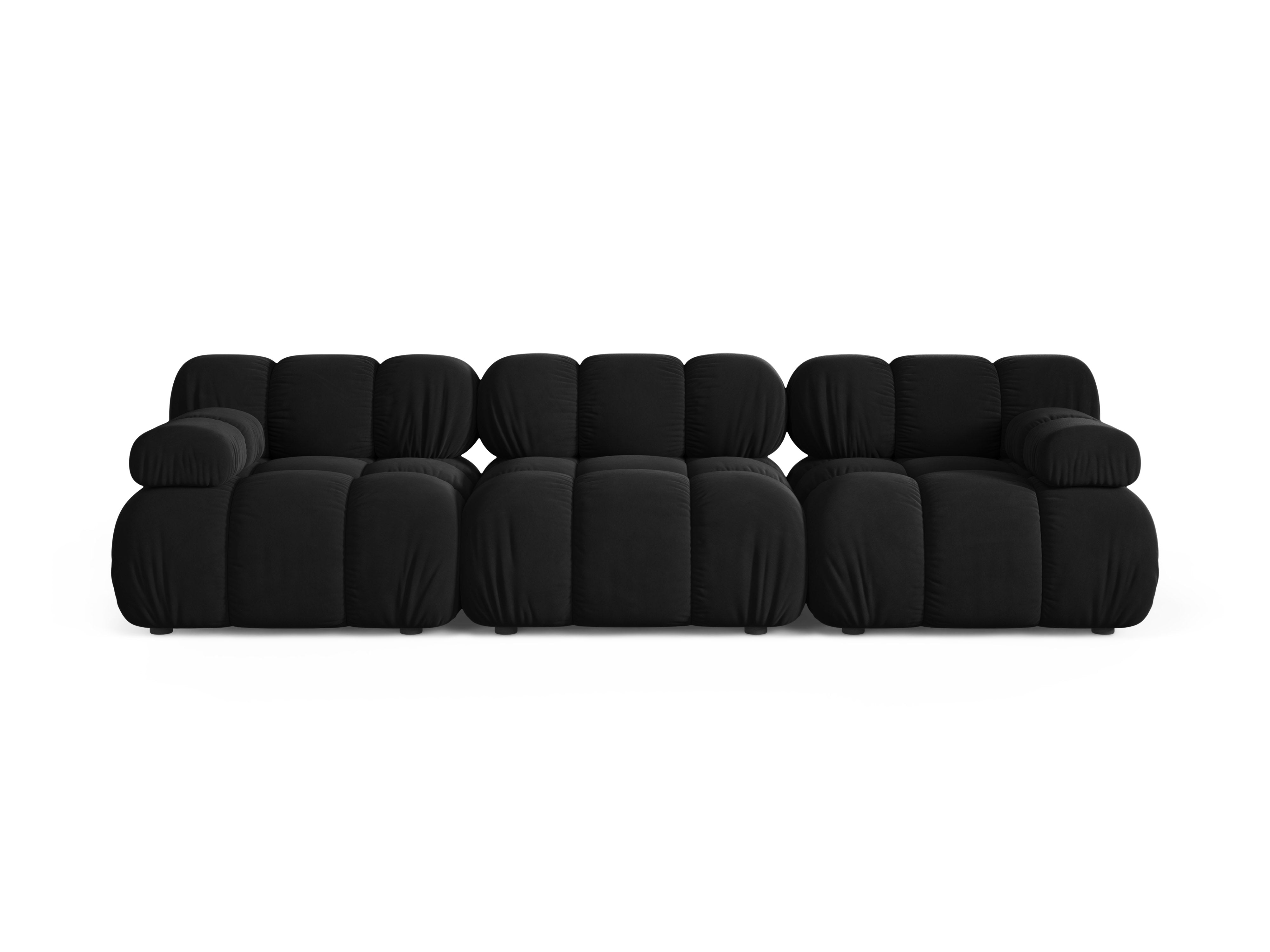 Sofa modułowa aksamitna 3-osobowa BELLIS czarny