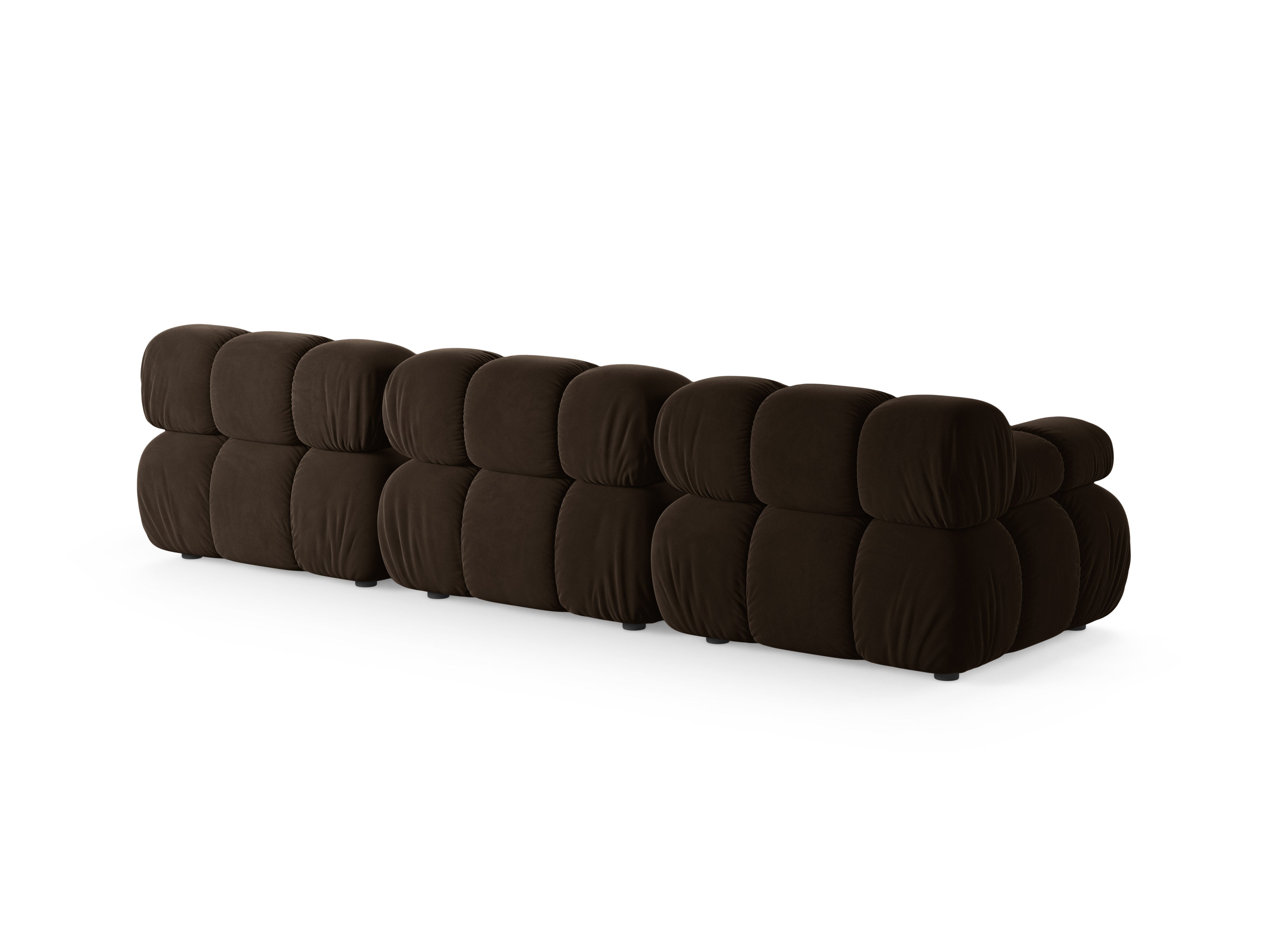 Sofa modułowa aksamitna 3-osobowa BELLIS czekoladowy
