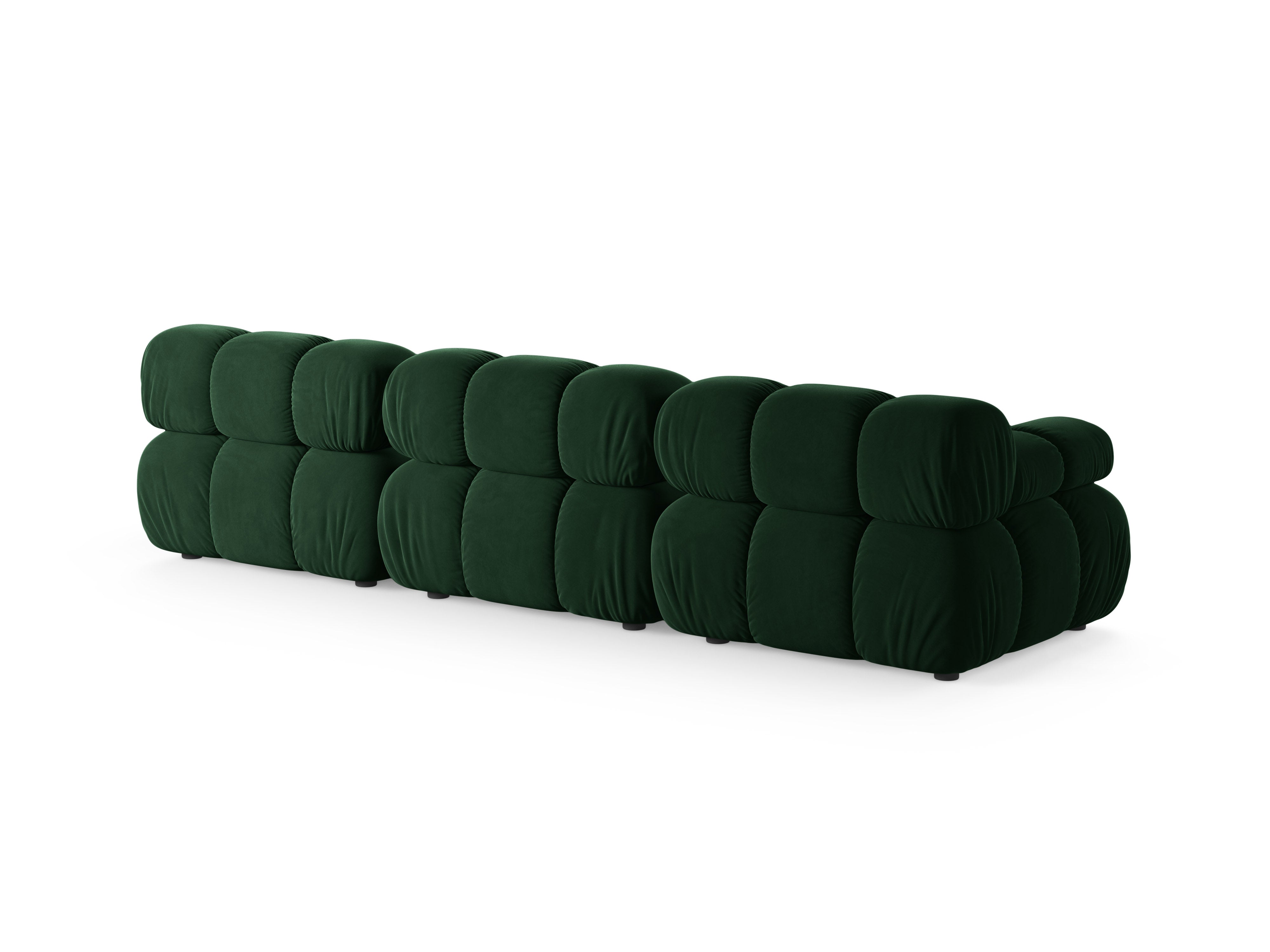 Sofa modułowa aksamitna 3-osobowa BELLIS butelkowy zielony