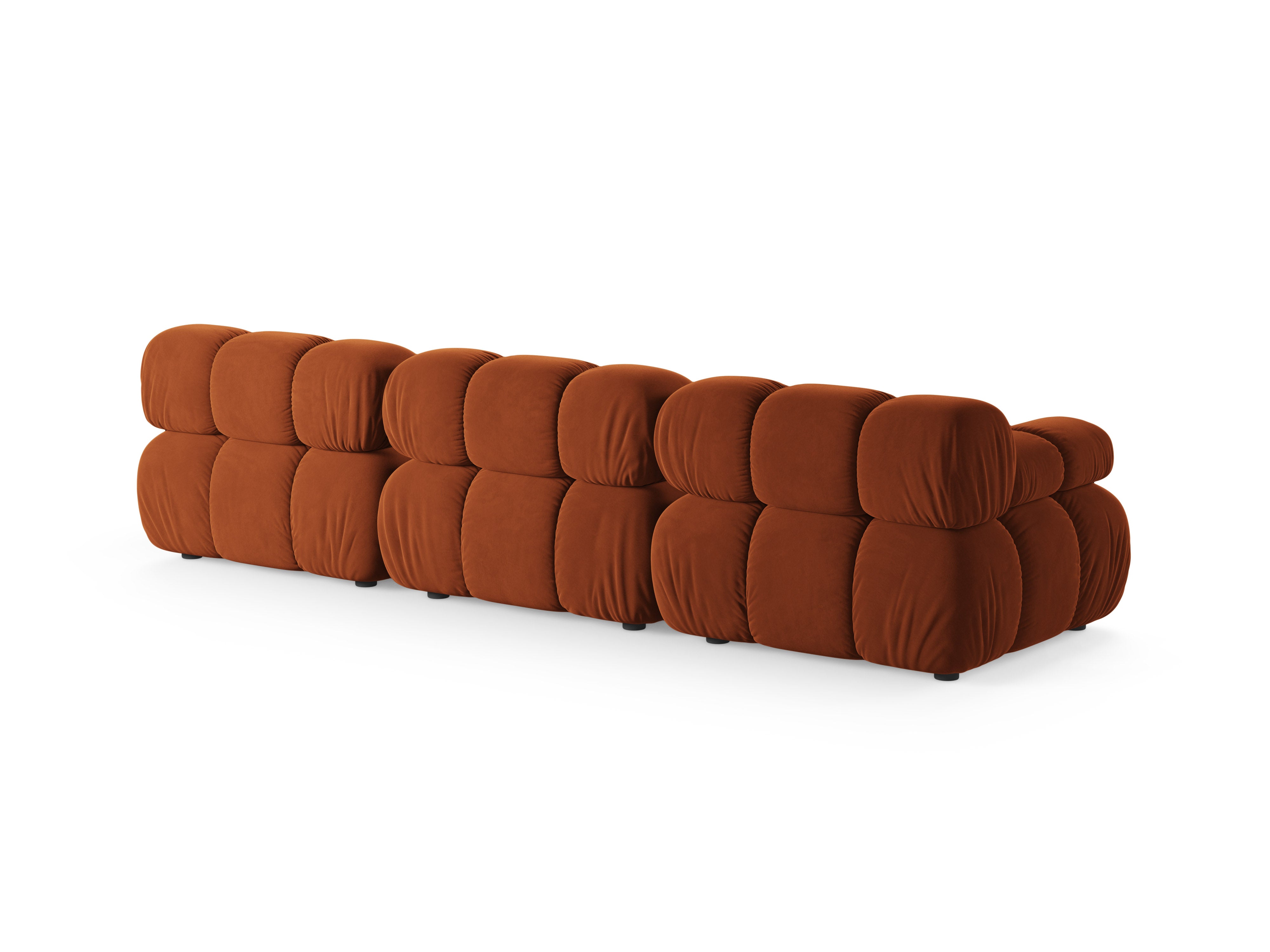 Sofa modułowa aksamitna 3-osobowa BELLIS ceglany