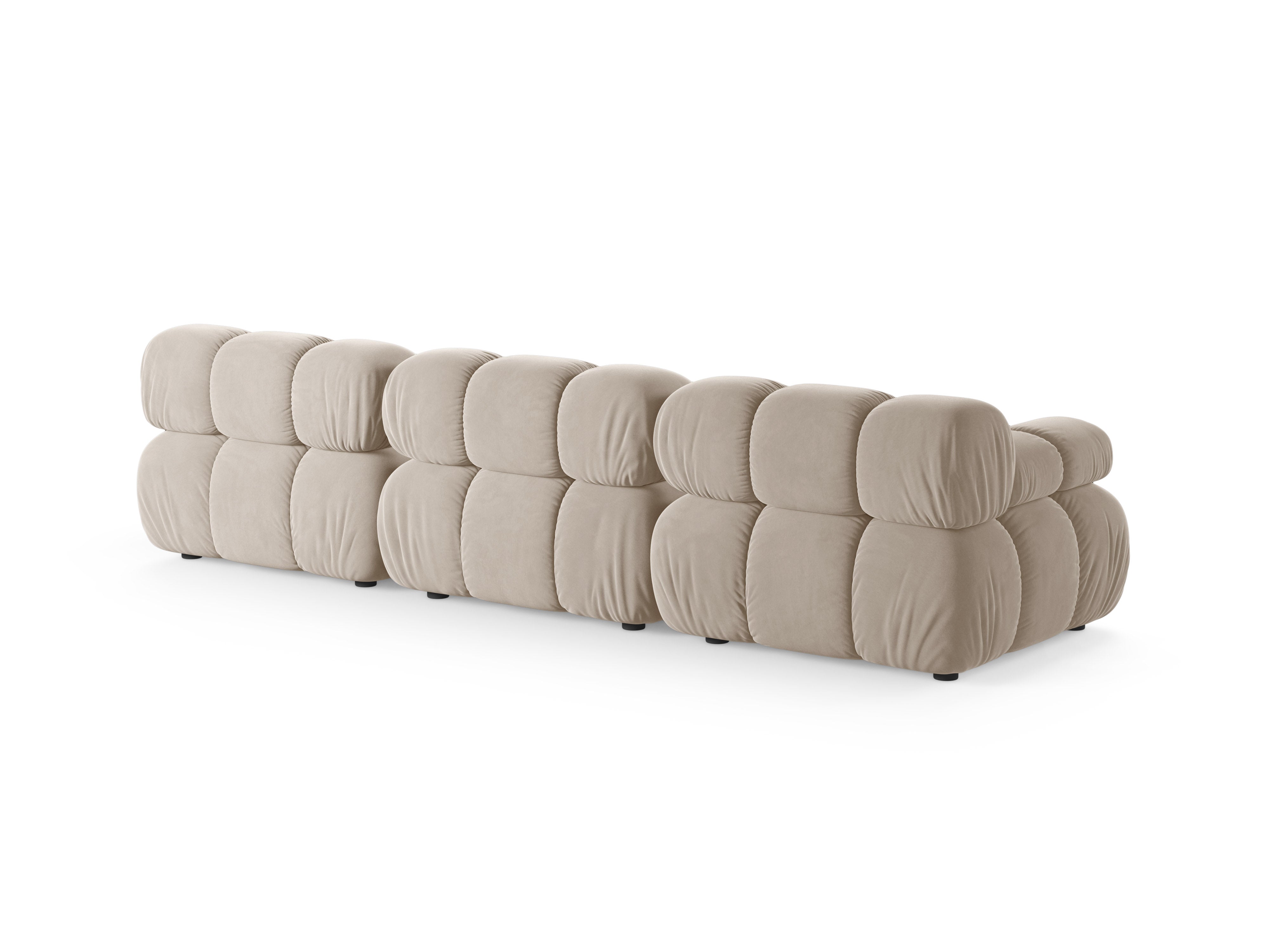 Sofa modułowa aksamitna 3-osobowa BELLIS beżowy