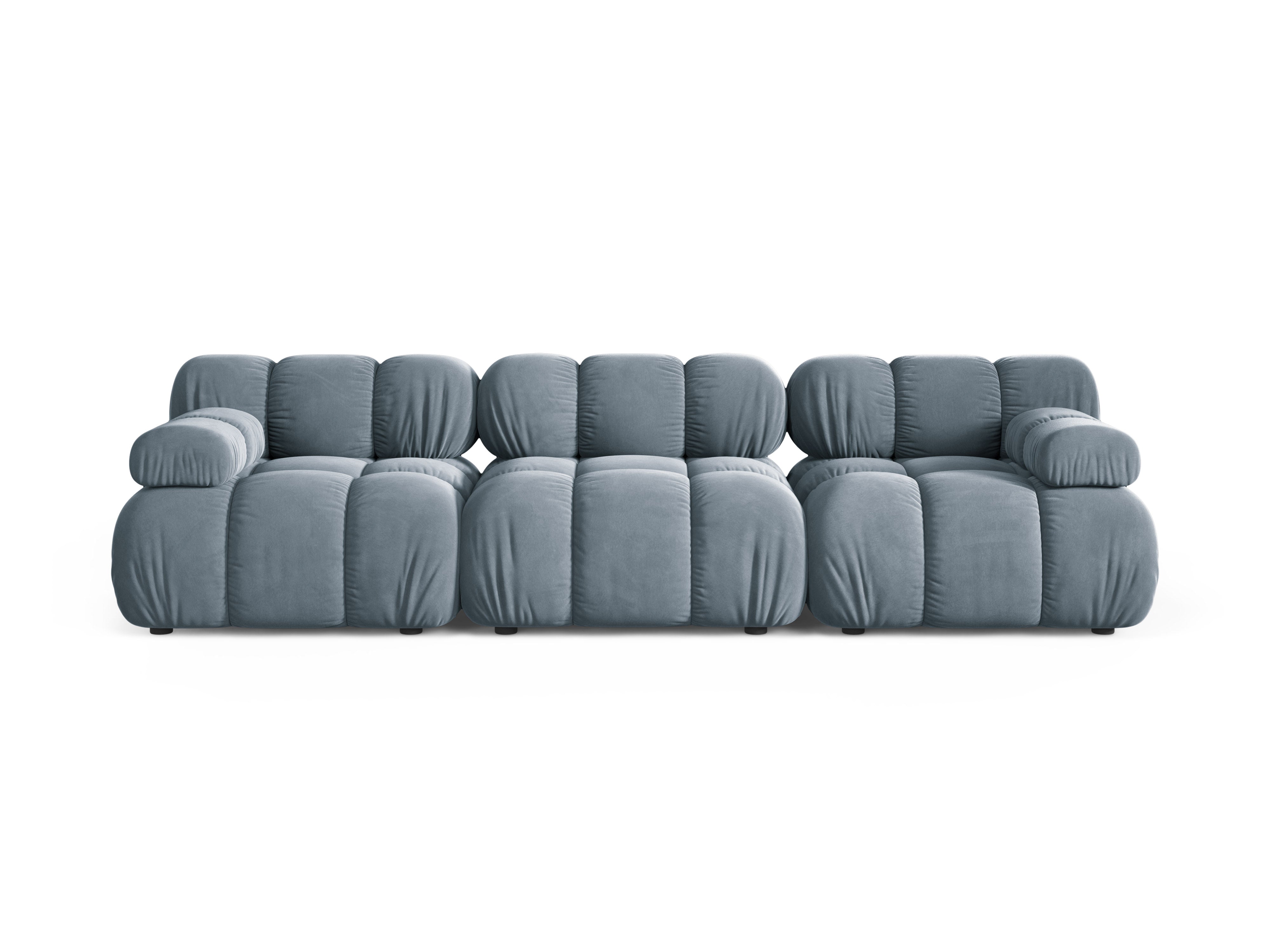 Sofa modułowa aksamitna 3-osobowa BELLIS niebieski