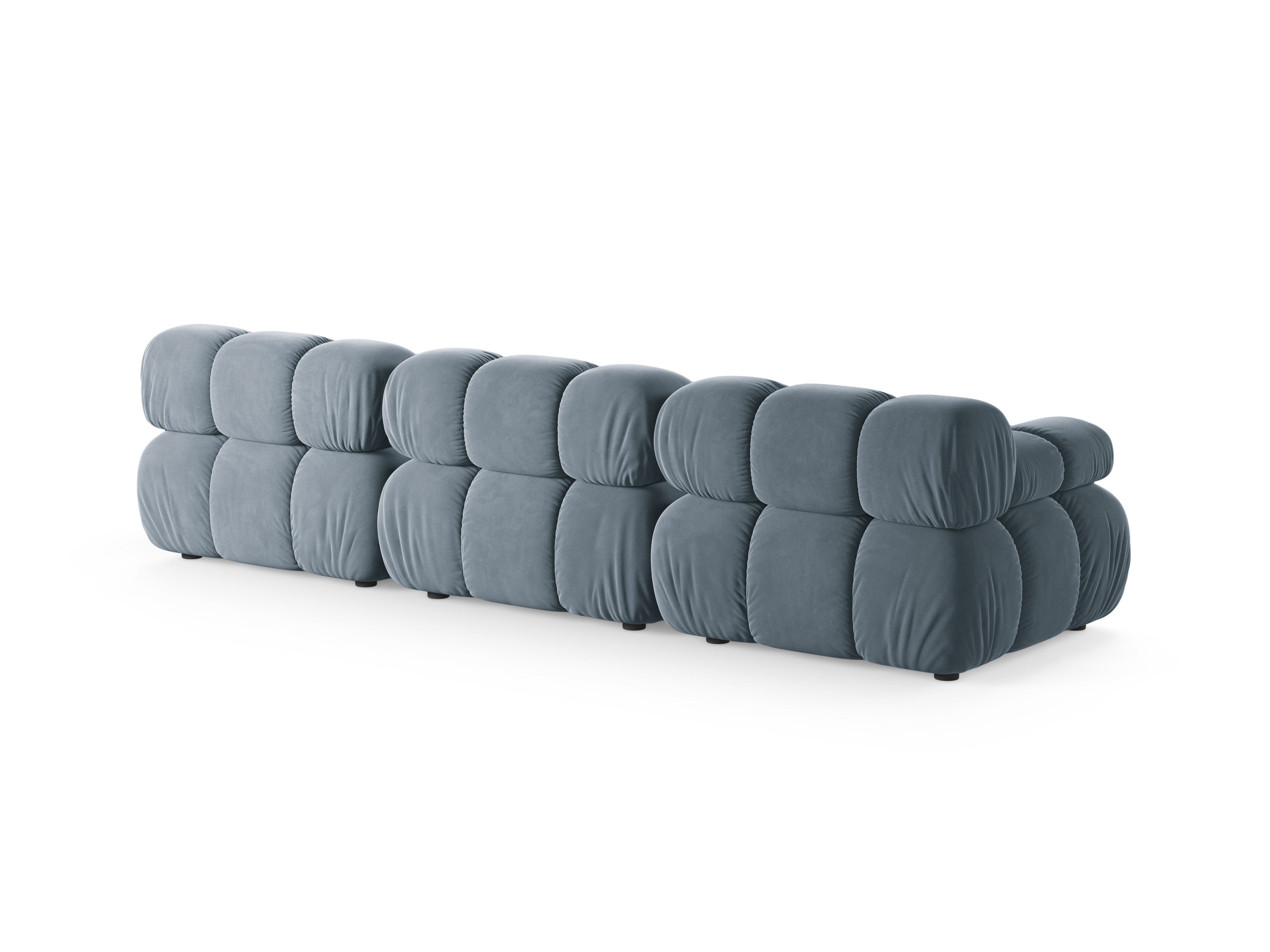 Sofa modułowa aksamitna 3-osobowa BELLIS niebieski