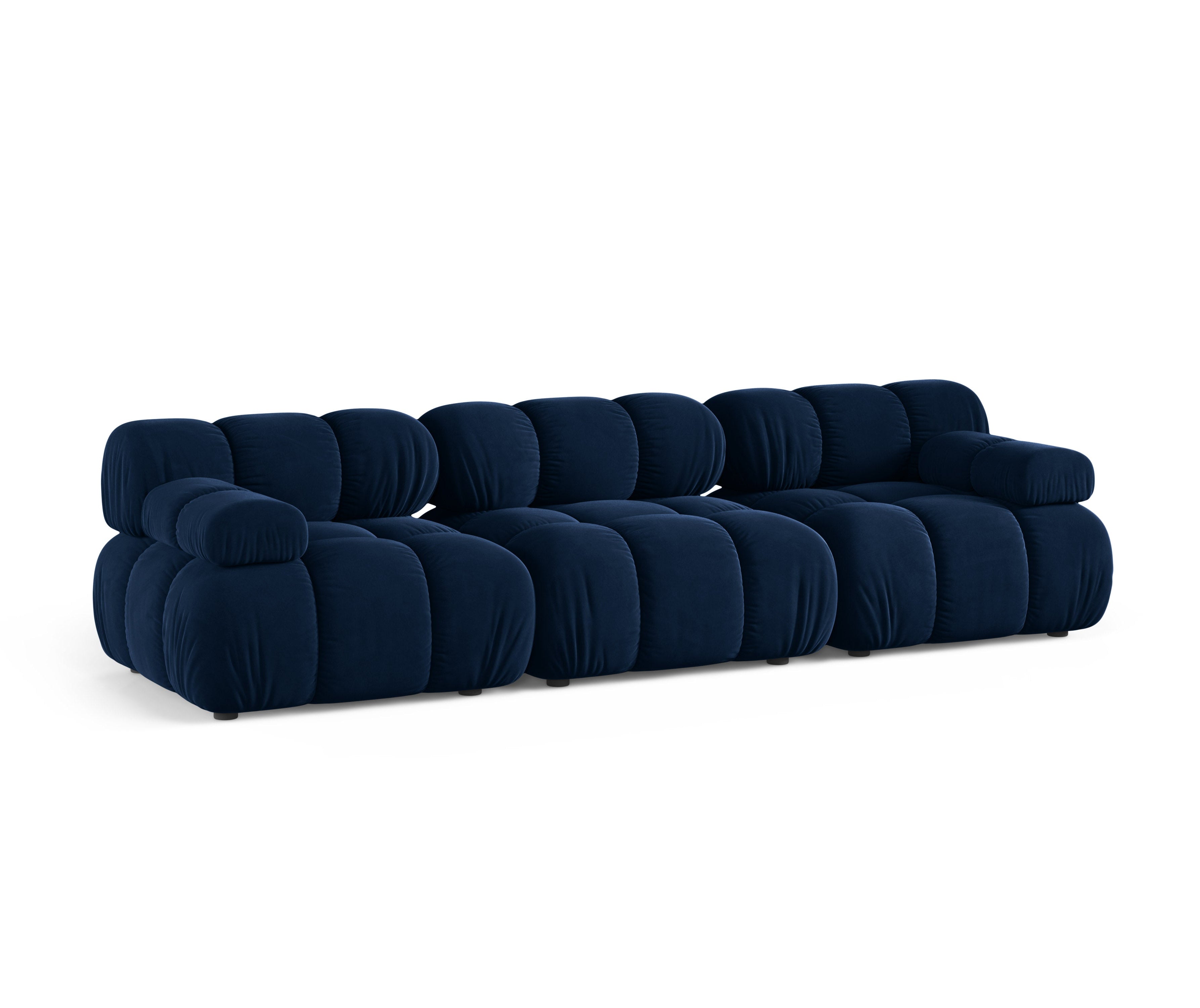 Sofa modułowa aksamitna 3-osobowa BELLIS granat królewski
