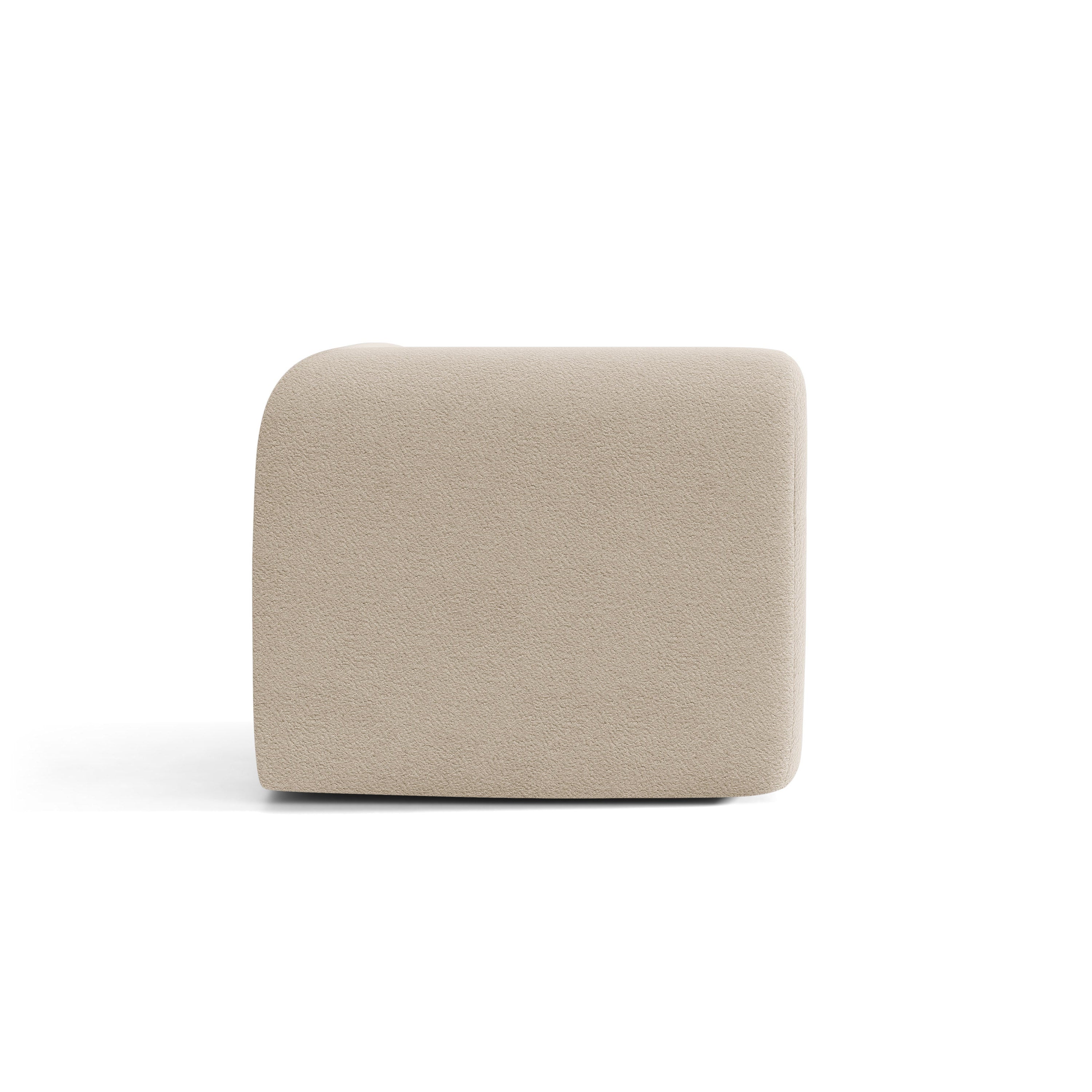 Sofa modułowa NEO - moduł narożny beżowy boucle