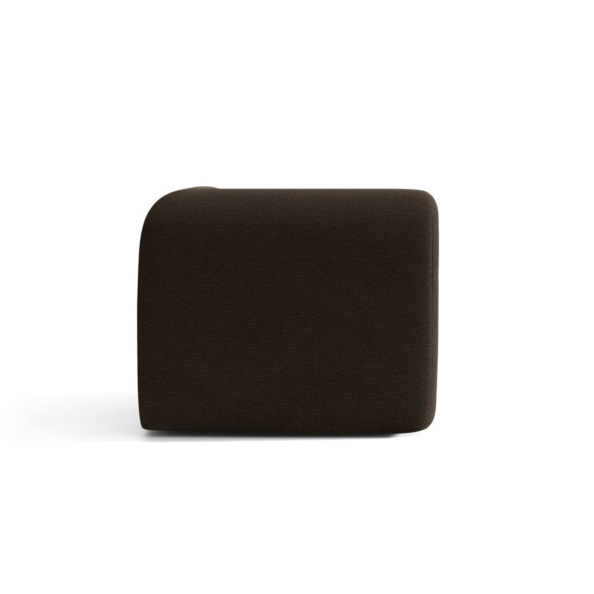 Sofa modułowa NEO - moduł narożny brązowy boucle