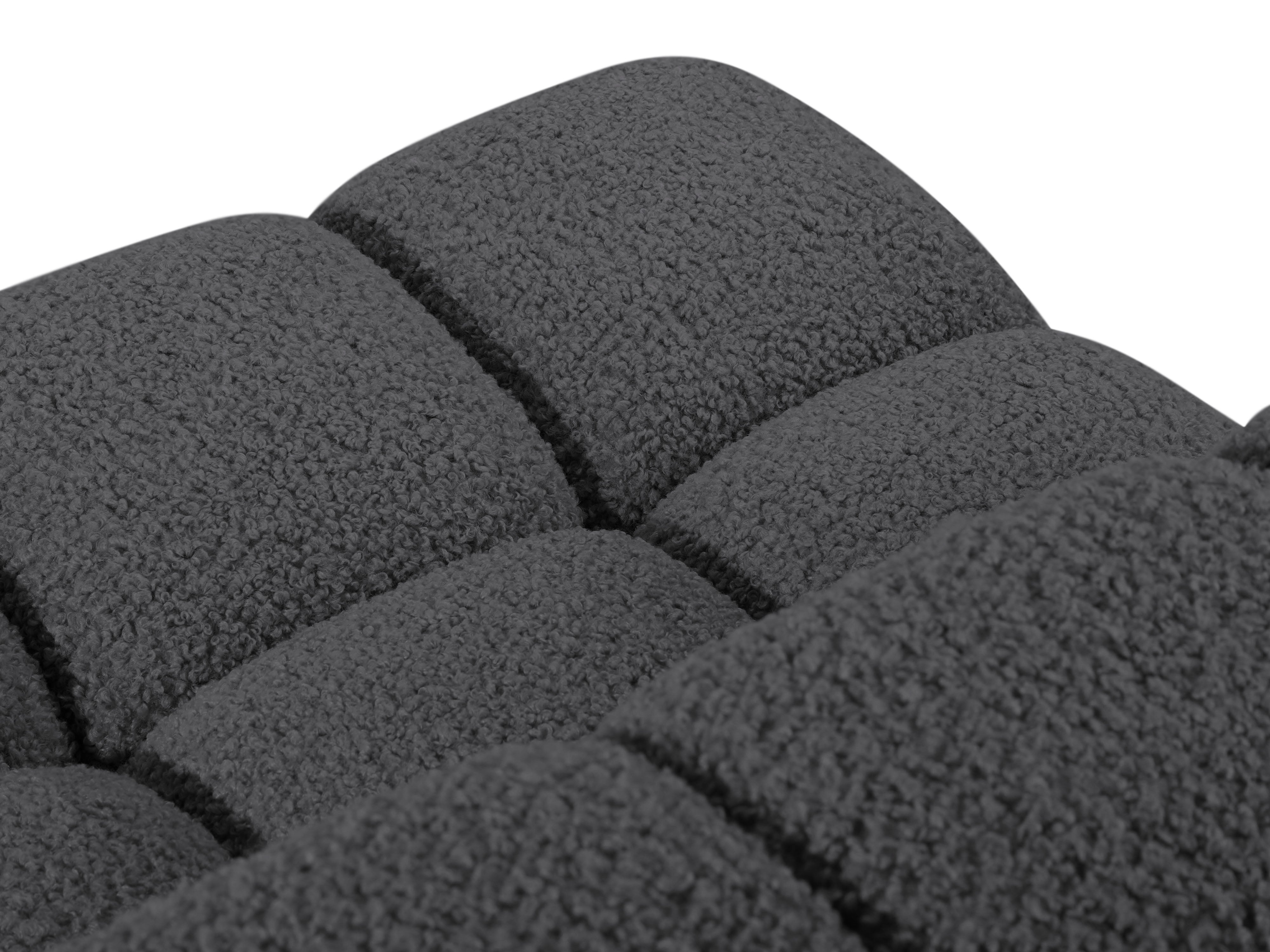 Sofa modułowa BELLIS - moduł narożny grafitowy boucle