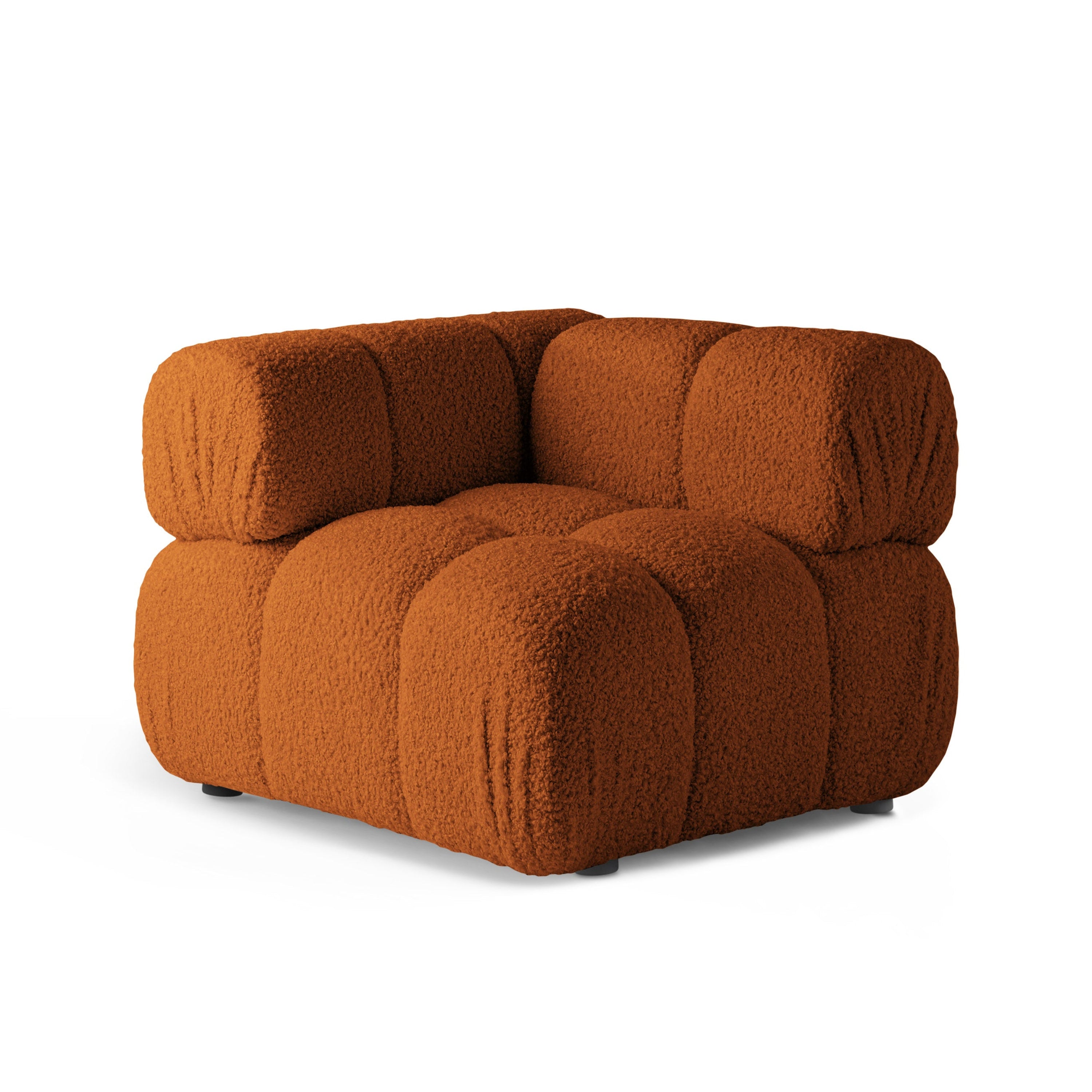 Sofa modułowa BELLIS - moduł narożny ceglany boucle