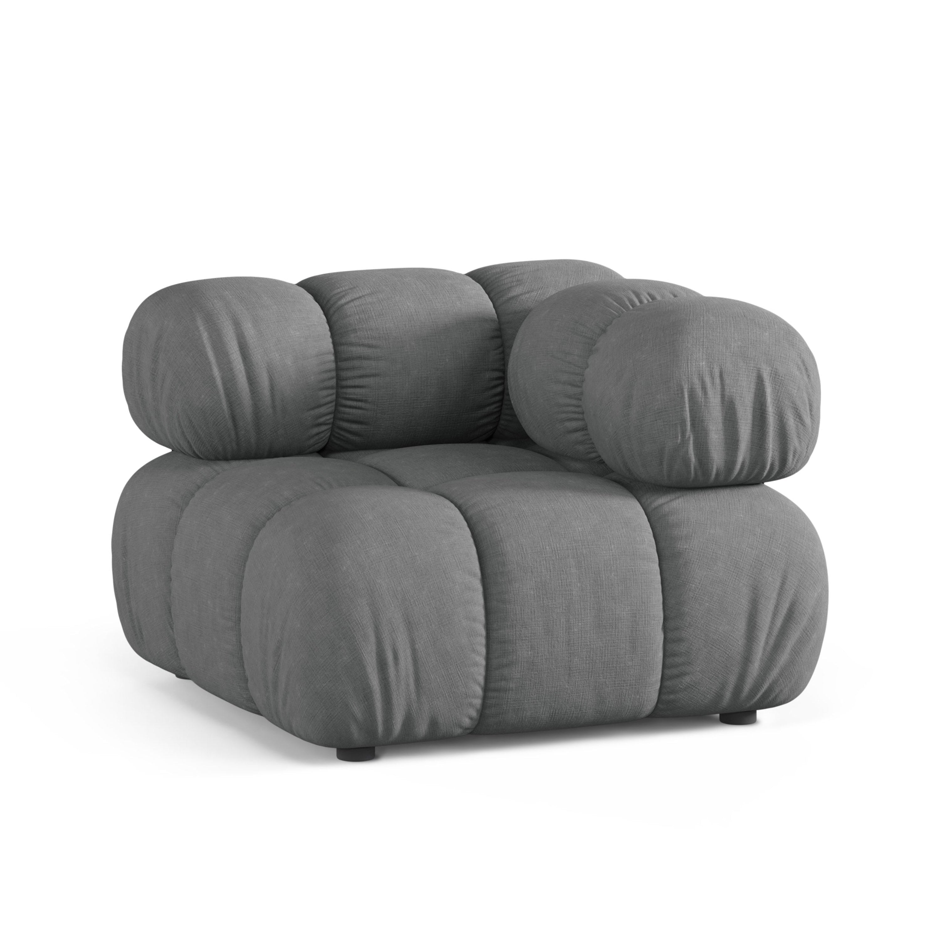 Sofa modułowa BELLIS - moduł narożny szary