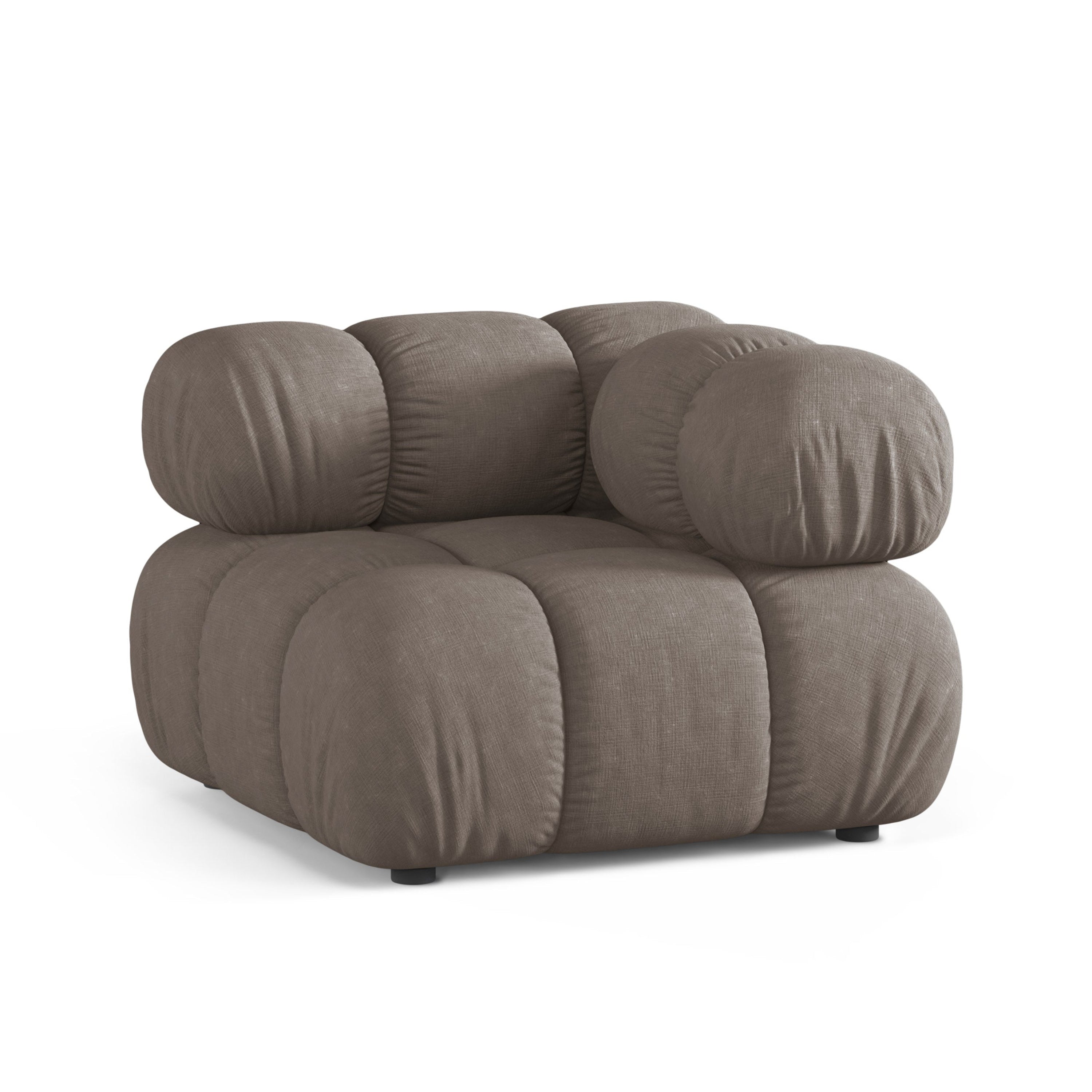 Sofa modułowa BELLIS - moduł narożny ciemne cappuccino