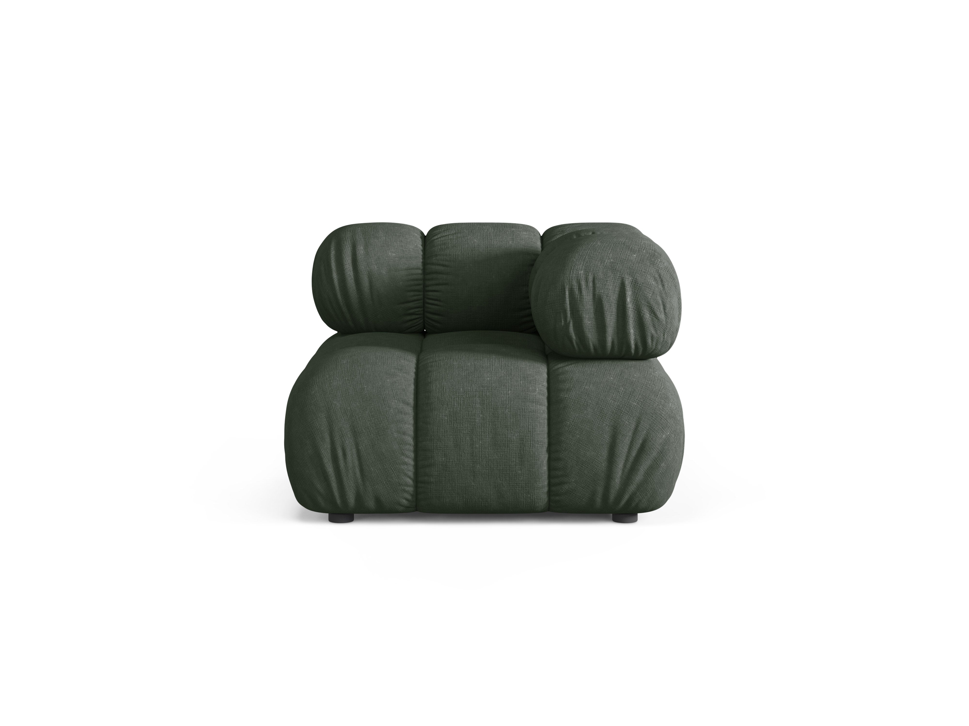 Sofa modułowa BELLIS - moduł narożny ciemnozielony