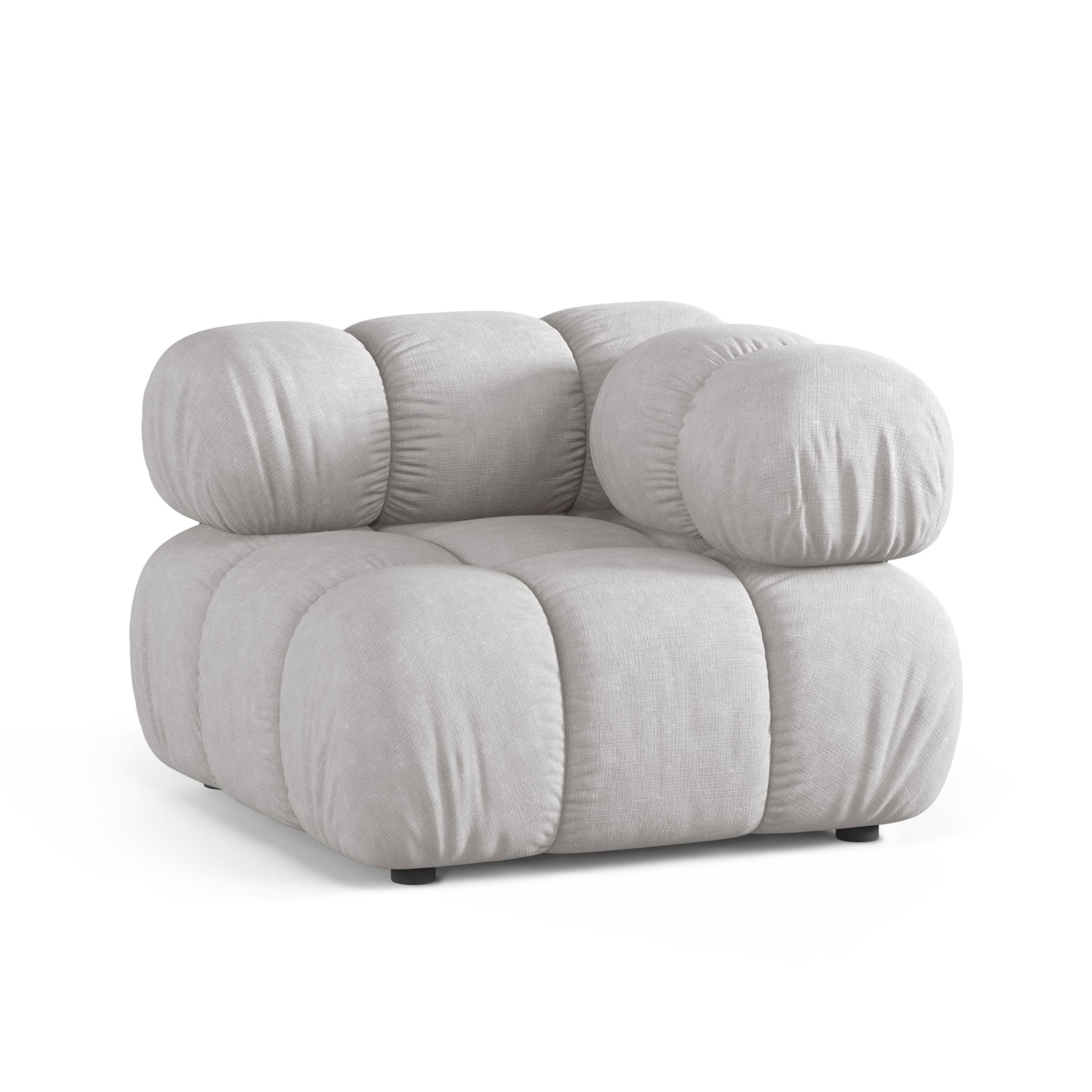 Sofa modułowa BELLIS - moduł narożny jasnoszary