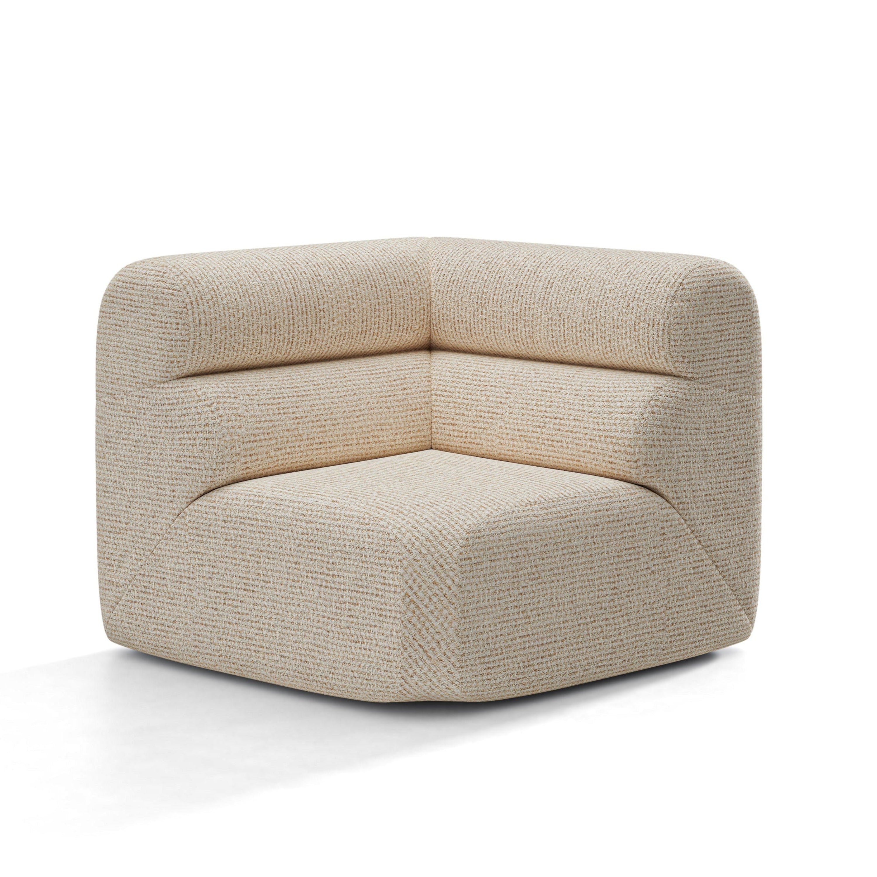 Sofa modułowa NEO - moduł narożny beżowy melanż