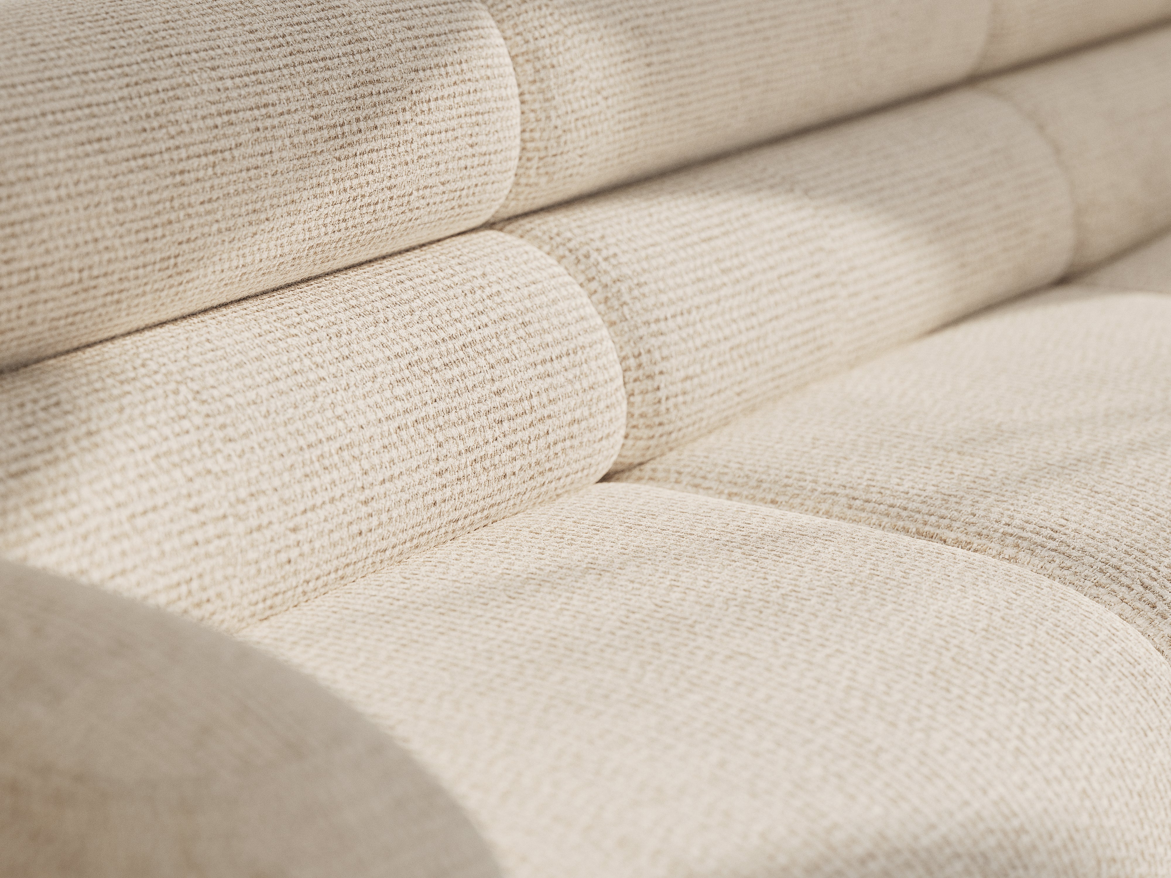 Sofa modułowa NEO - moduł narożny beżowy melanż