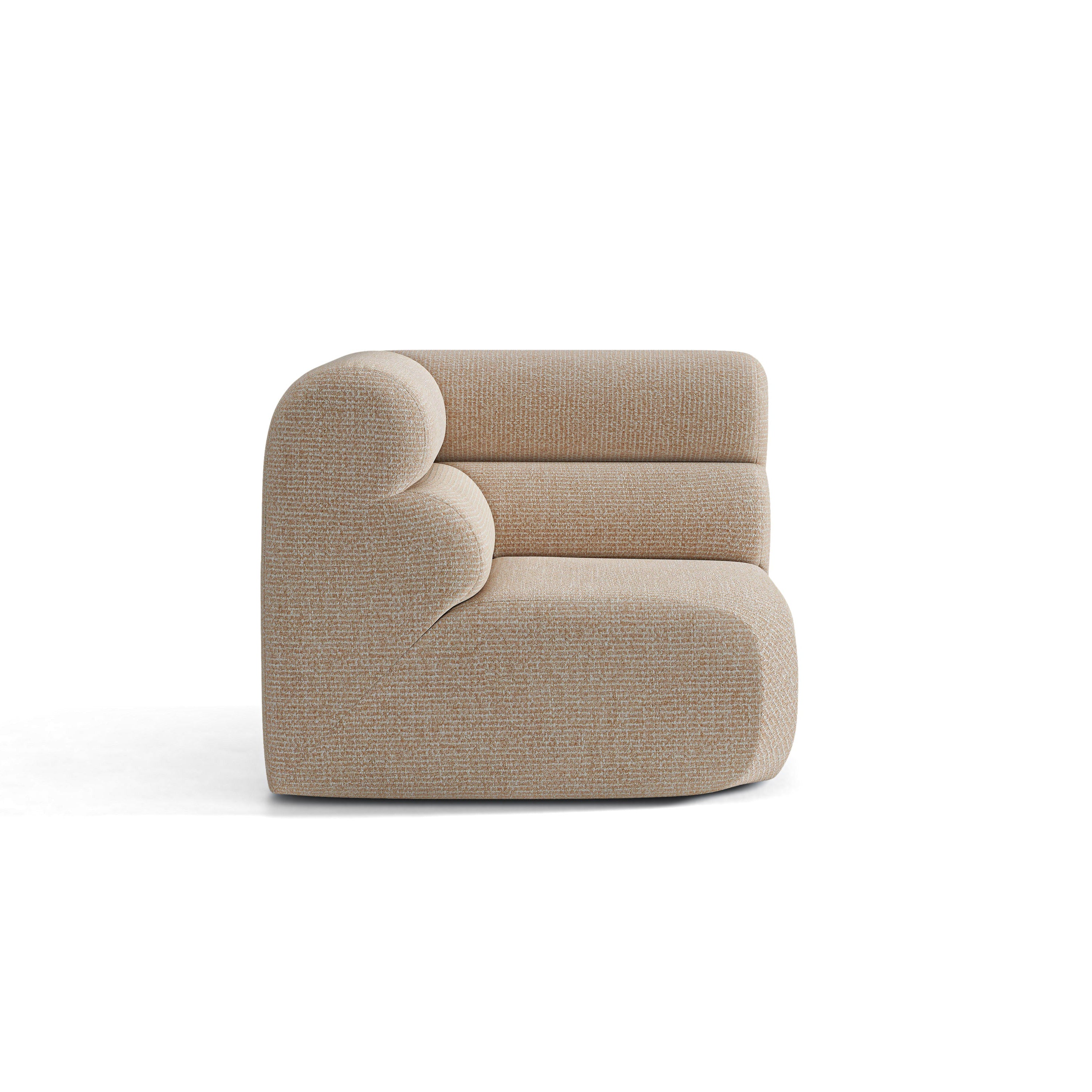 Sofa modułowa NEO - moduł narożny piaskowy melanż