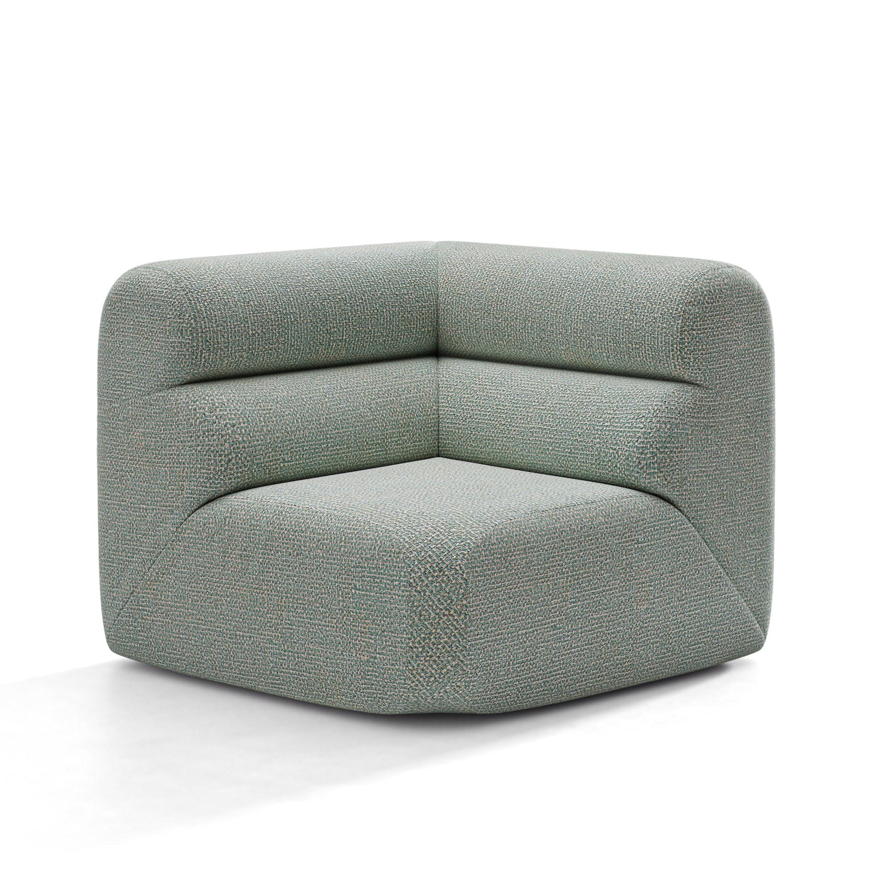 Sofa modułowa NEO - moduł narożny niebieski melanż