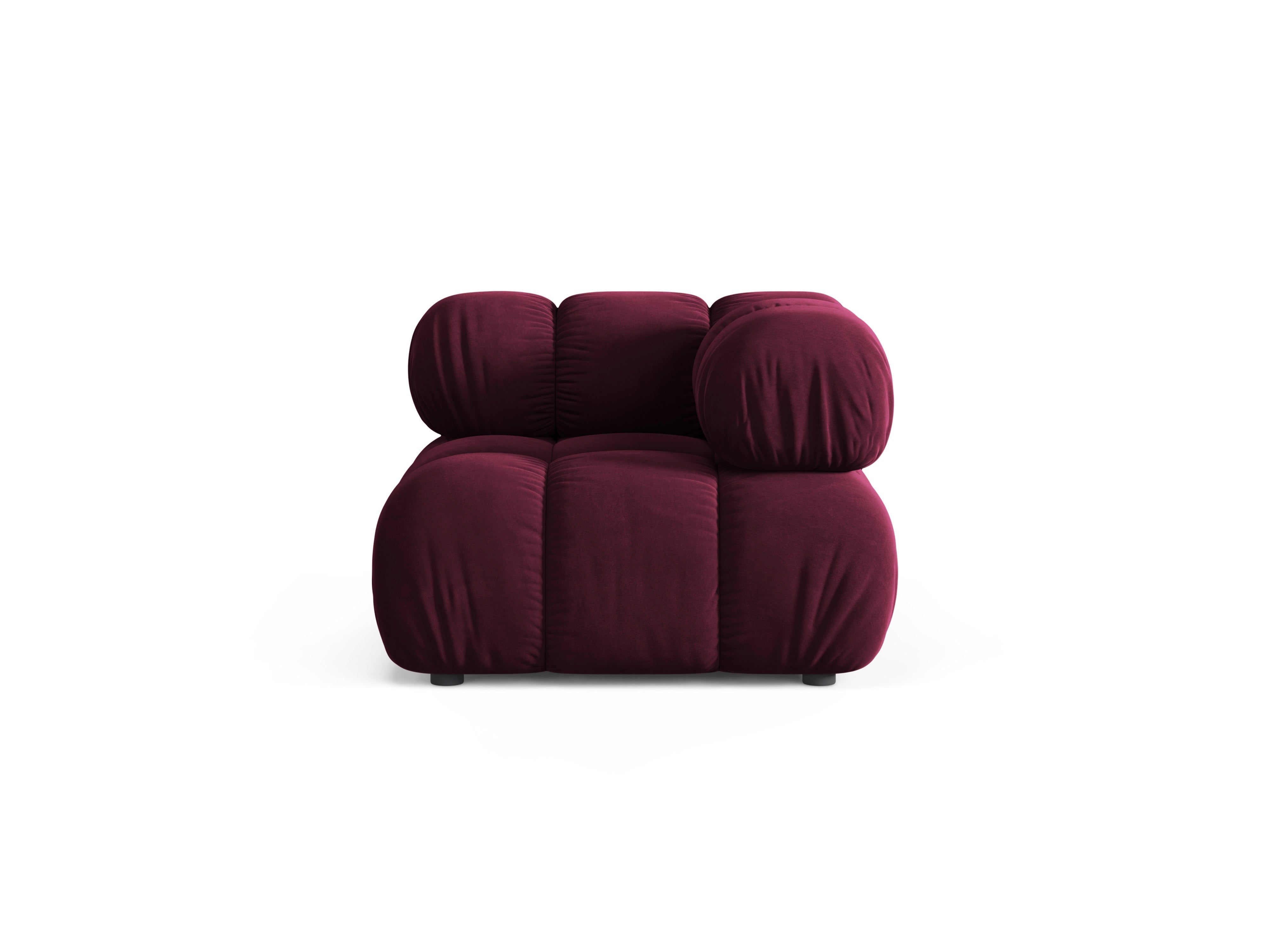 Sofa modułowa BELLIS - moduł narożny burgundowy welur