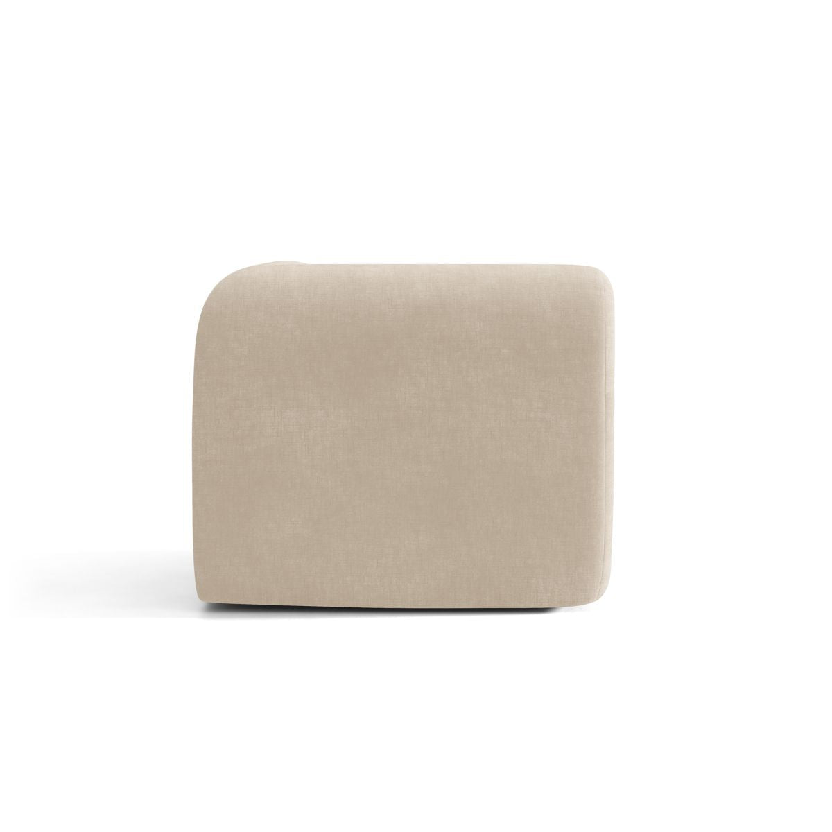 Sofa modułowa NEO - moduł narożny jasnobeżowy szenil
