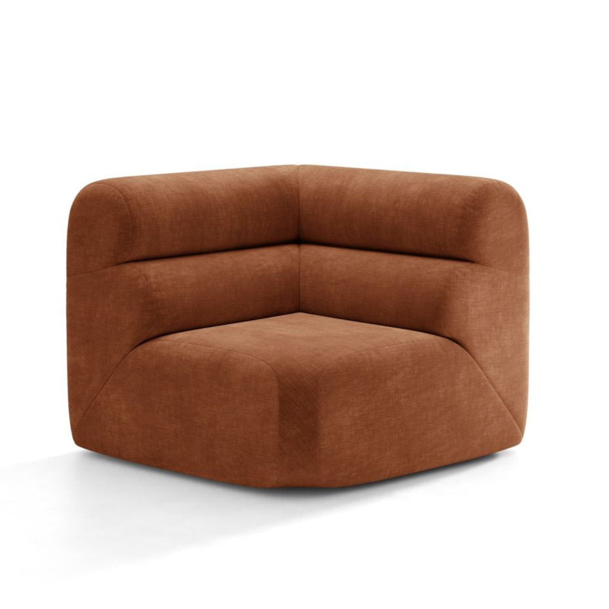 Sofa modułowa NEO - moduł narożny ceglany szenil
