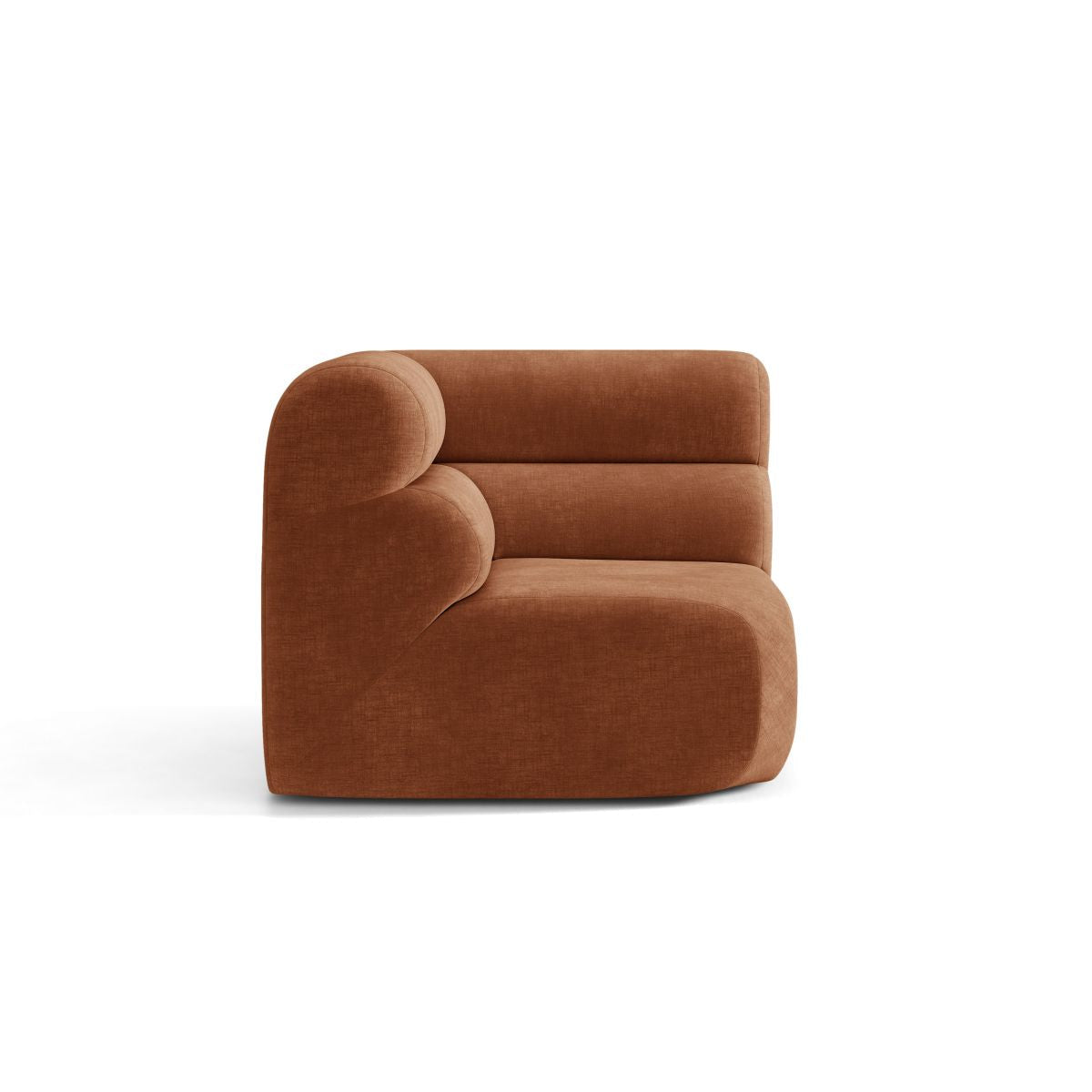 Sofa modułowa NEO - moduł narożny ceglany szenil