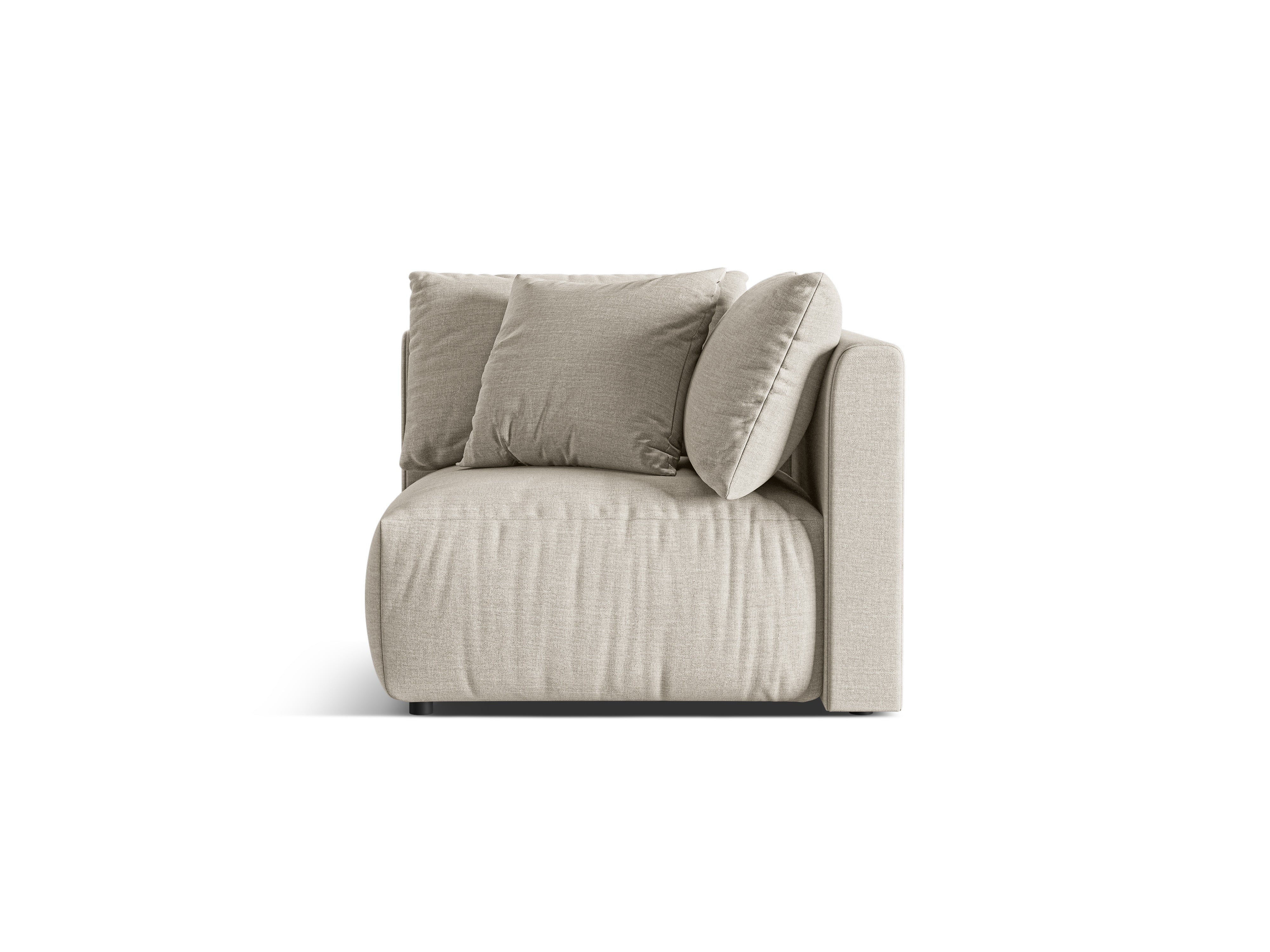 Sofa modułowa CHRIS - element narożny kremowy szenil