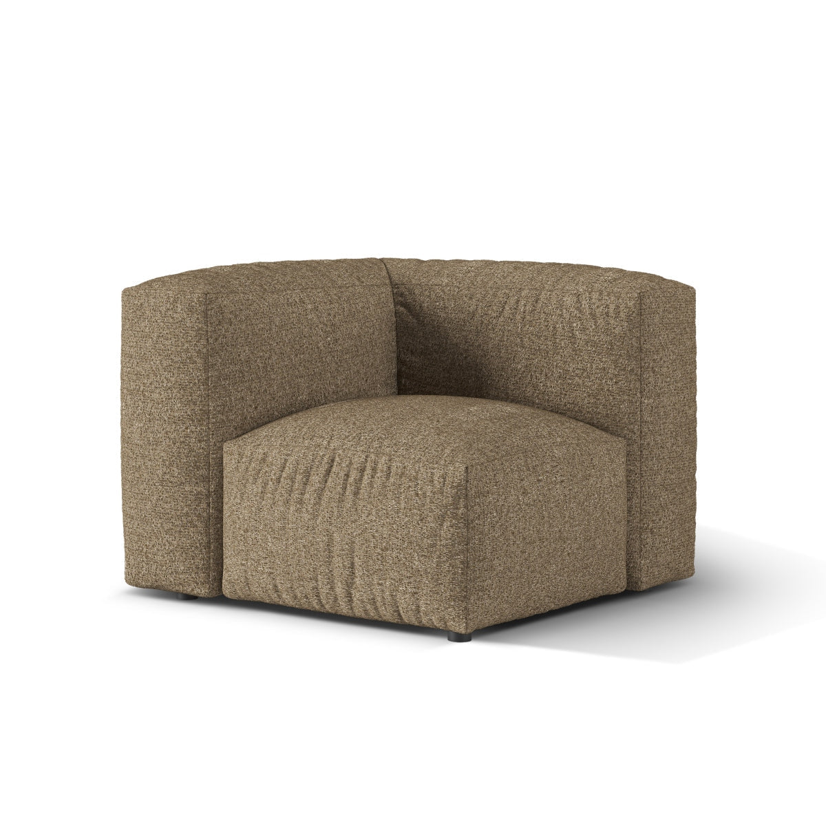 Moduł narożny MARTINA cappuccino boucle – ujęcie boczne
