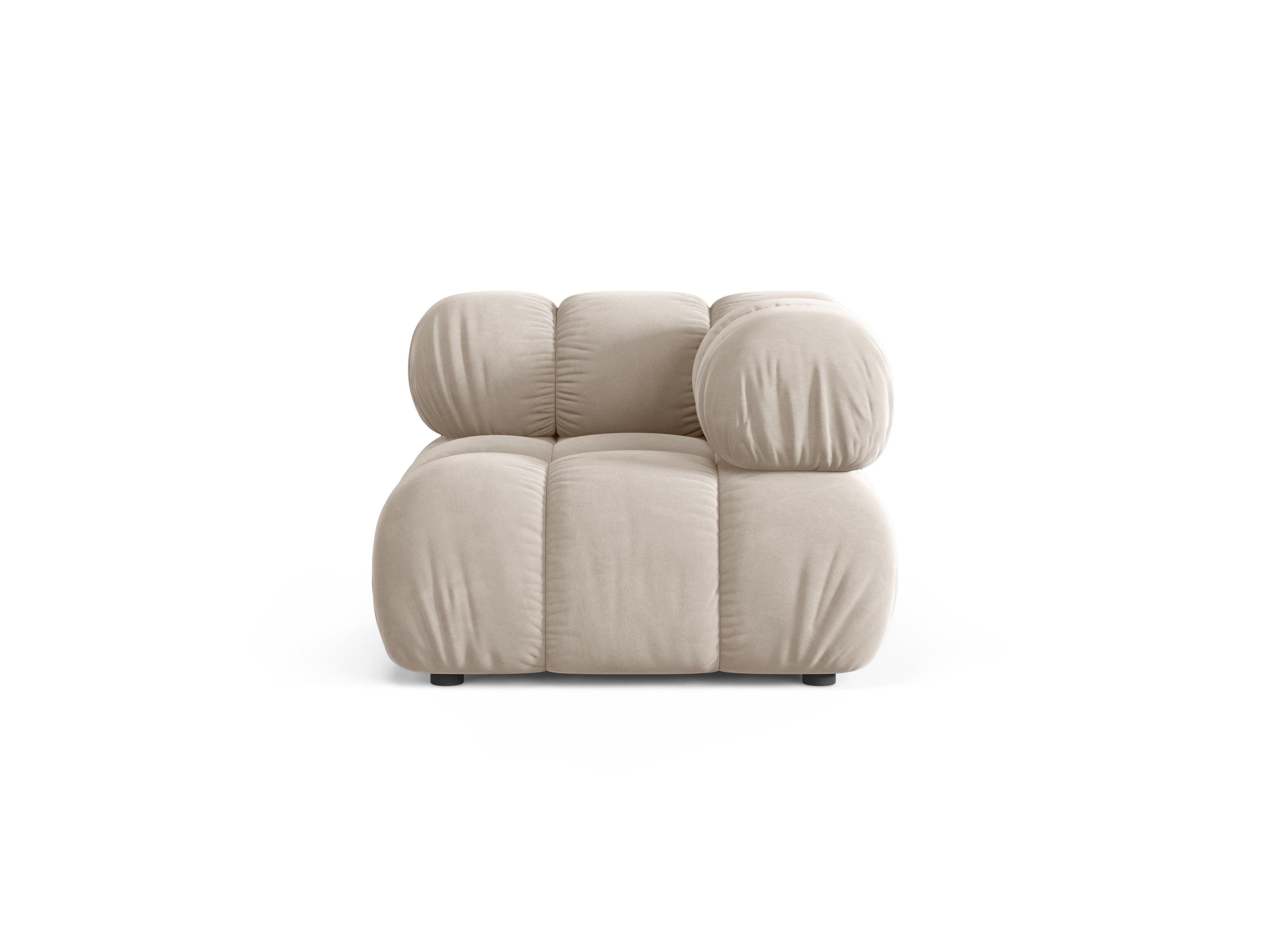 Sofa modułowa aksamitna BELLIS - moduł narożny beżowy