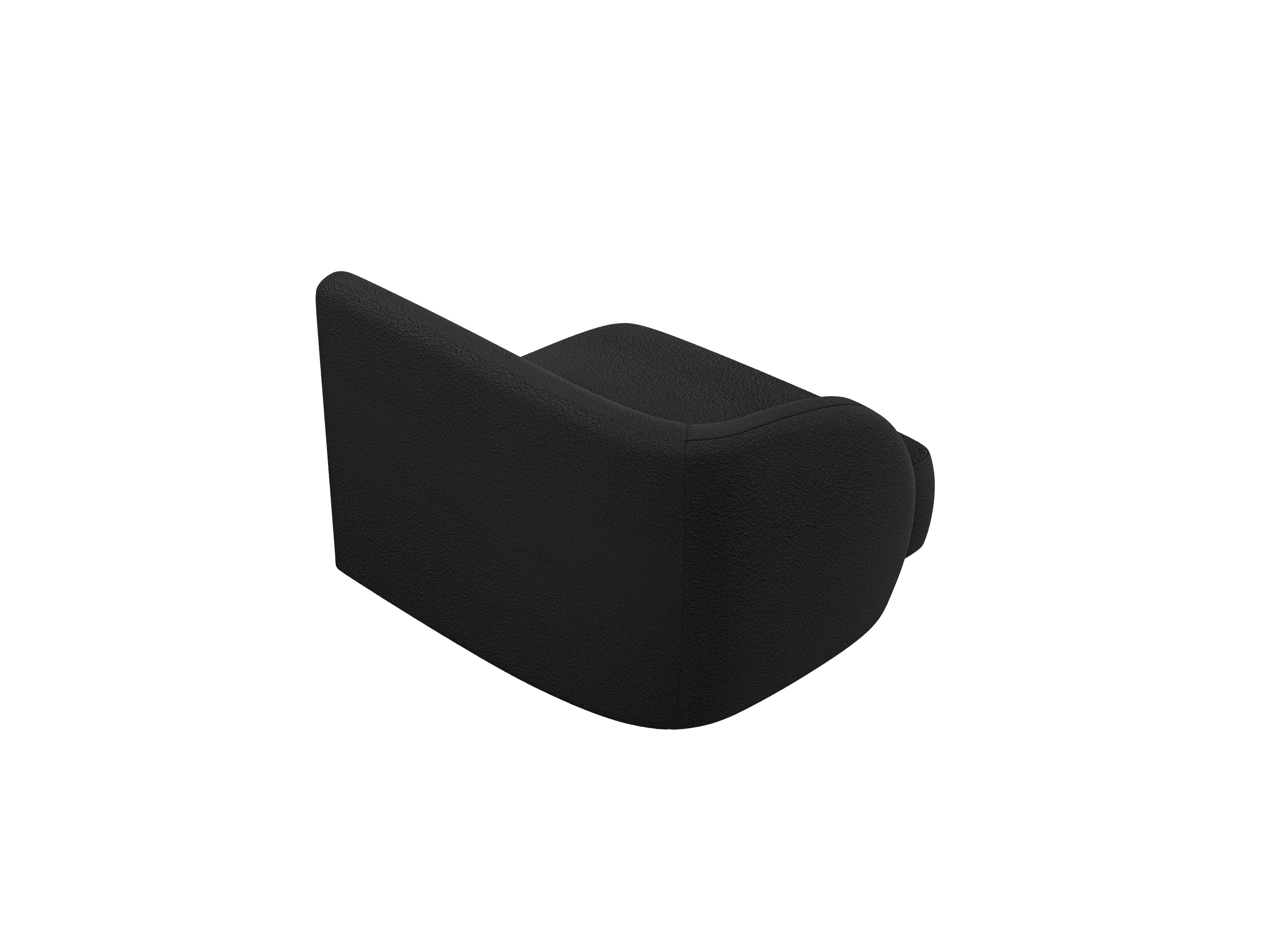 Sofa modułowa MILEY - moduł lewostronny czarny boucle