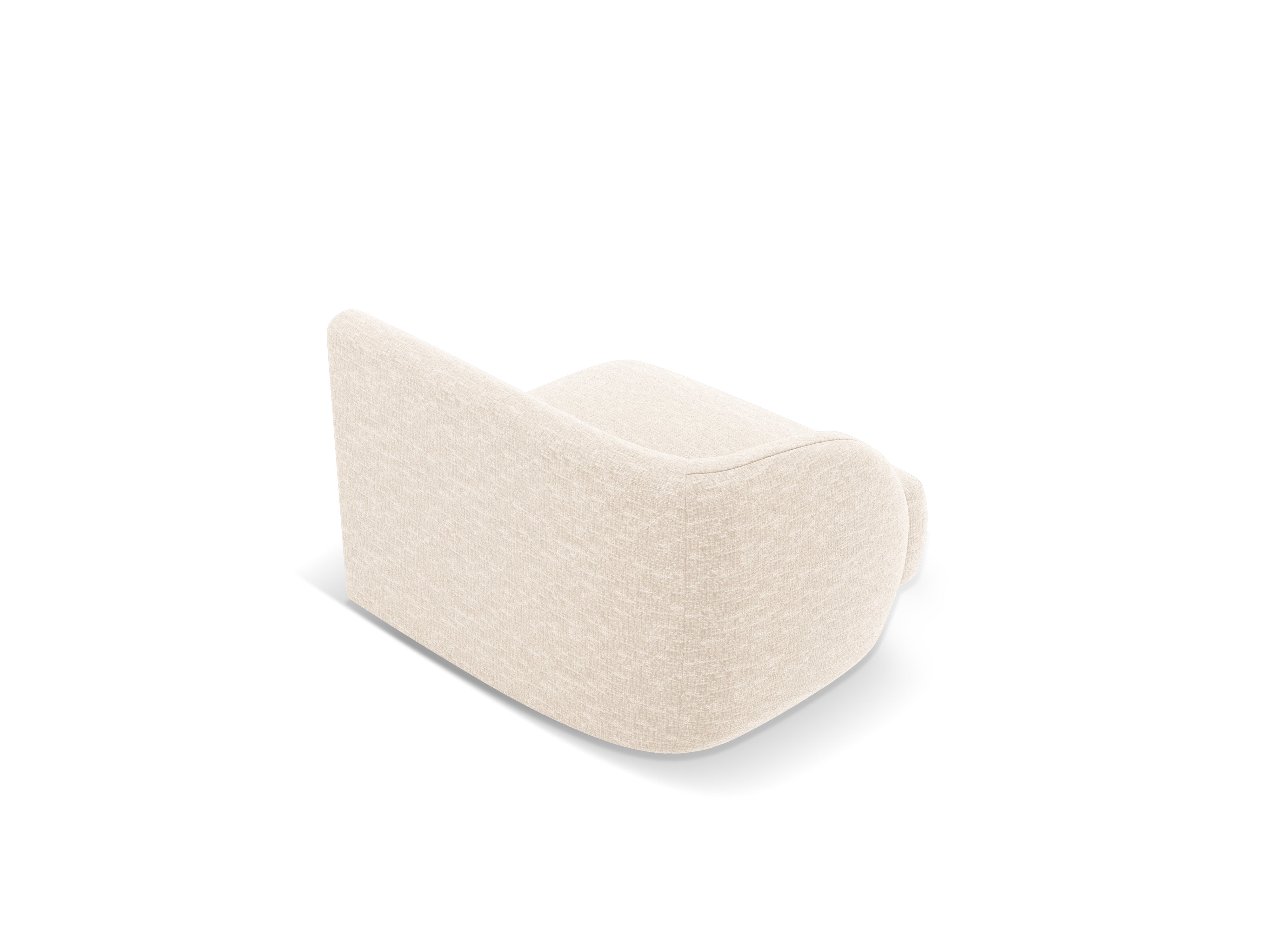 Sofa modułowa MILEY - moduł lewostronny jasnobeżowy szenil jedwabisty
