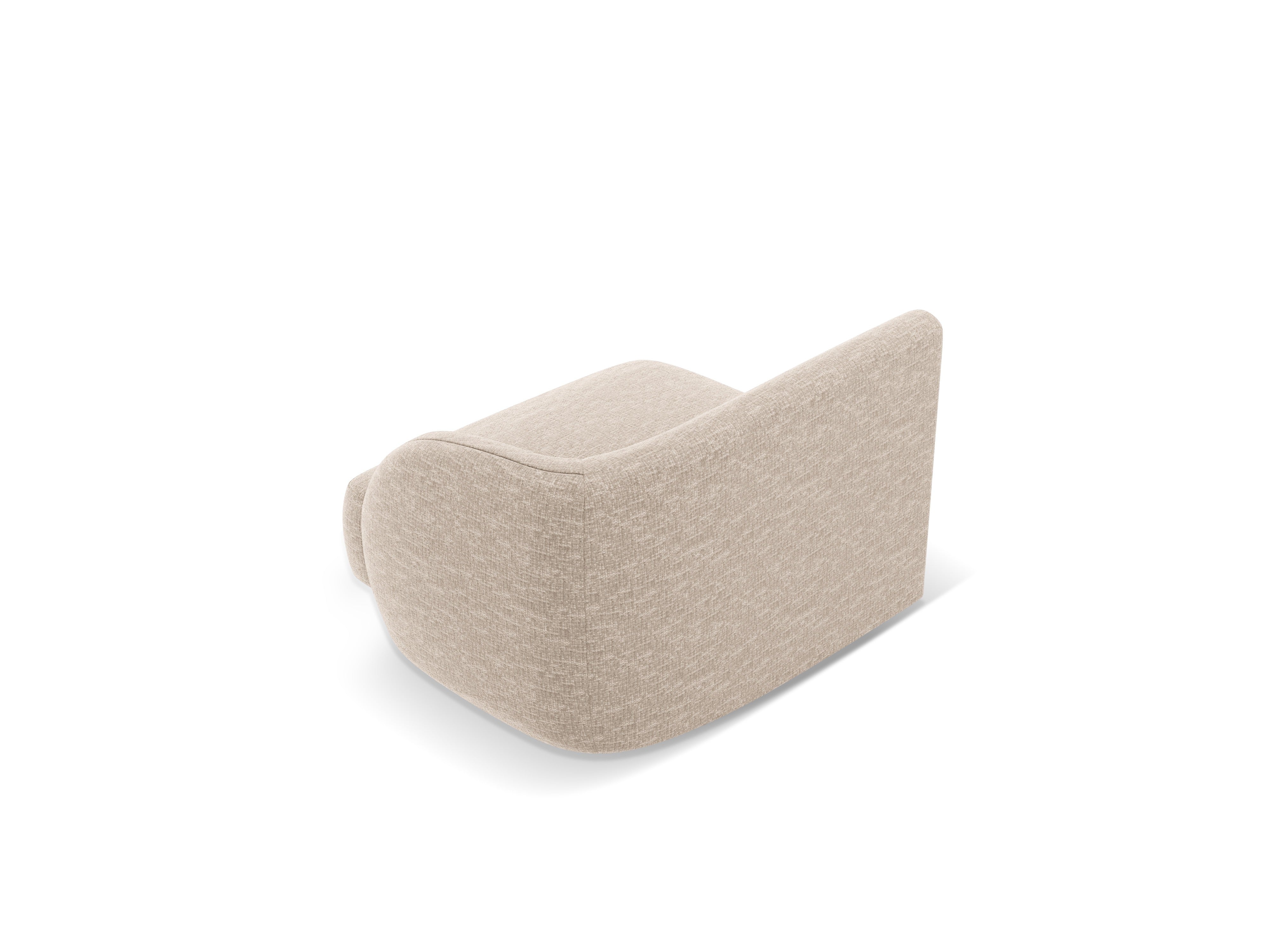 Sofa modułowa MILEY - moduł prawostronny beżowy szenil jedwabisty