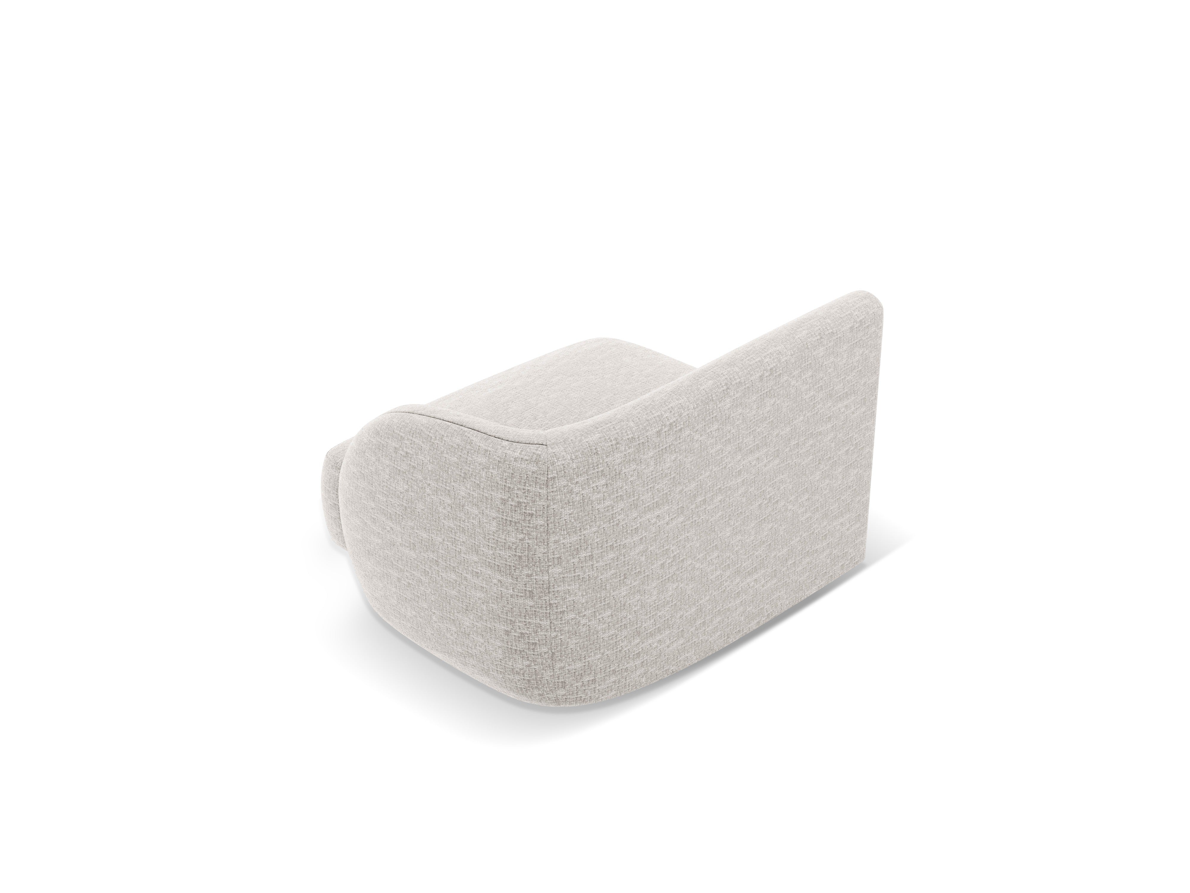 Sofa modułowa MILEY - moduł prawostronny jasnoszary szenil jedwabisty