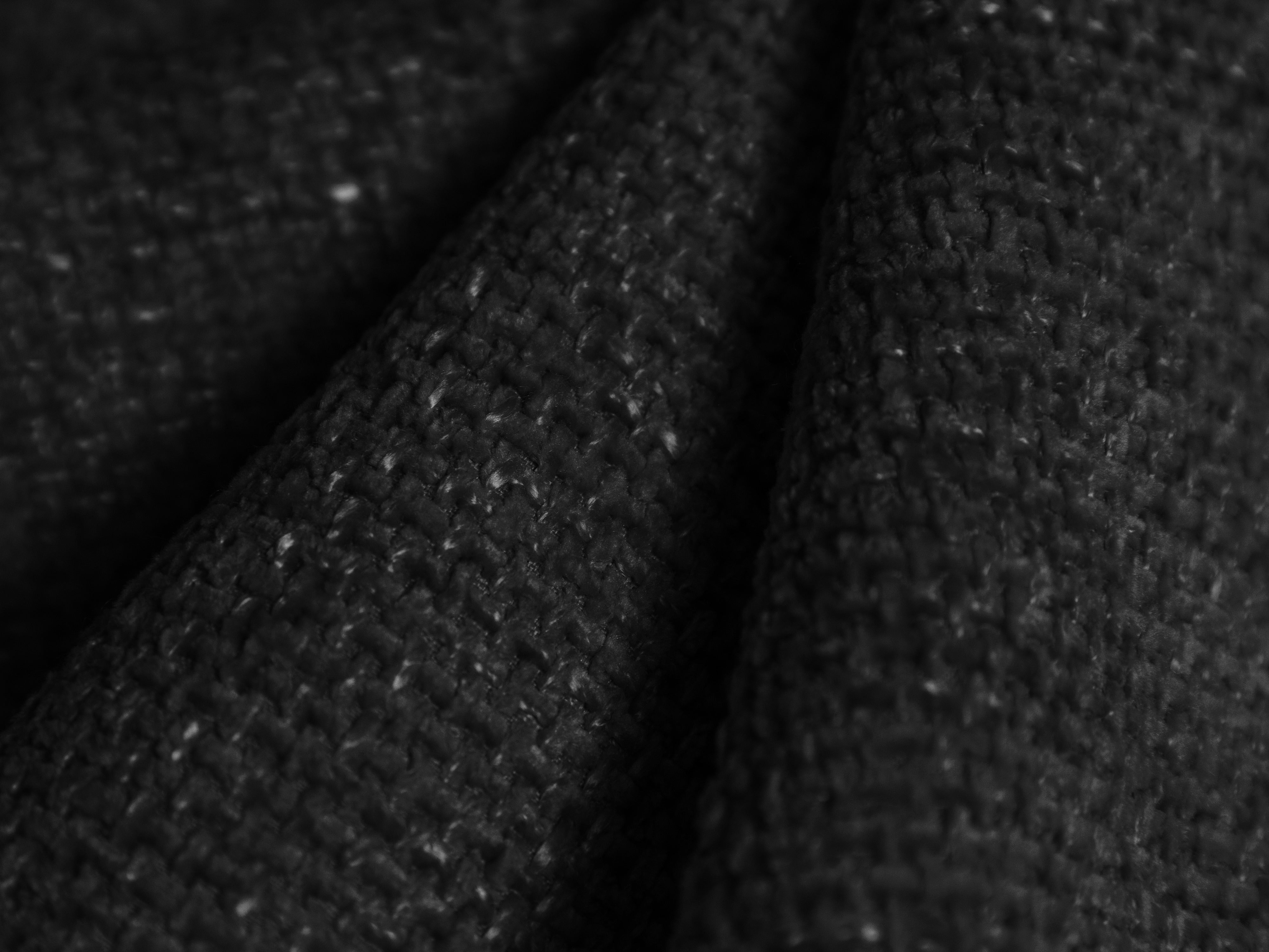 Sofa modułowa MILEY - moduł prawostronny czarny szenil jedwabisty