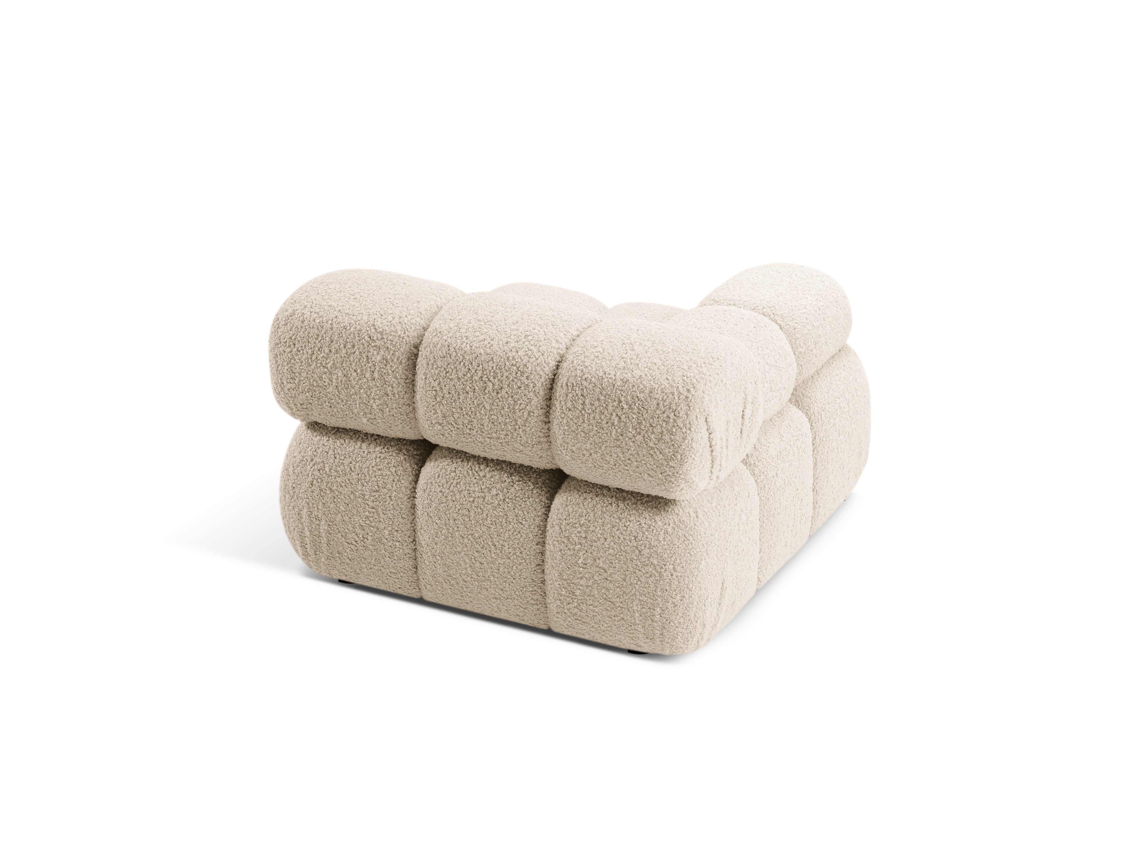 Sofa modułowa BELLIS - moduł lewostronny beżowy boucle